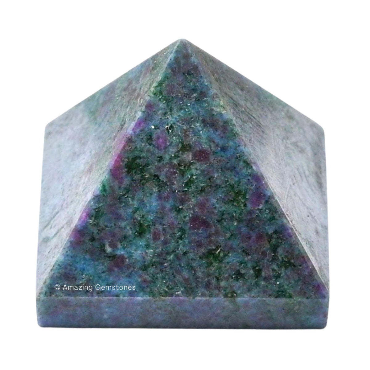 Amazing Gemstone Ruby Kyanite Pyramid Crystal Healing Stones - 1.5" Great Pyramid Figurine of Natural Stone Pyramid for Meditation, Reiki, Chakra Balancing and Crystal Pyramids Grid
