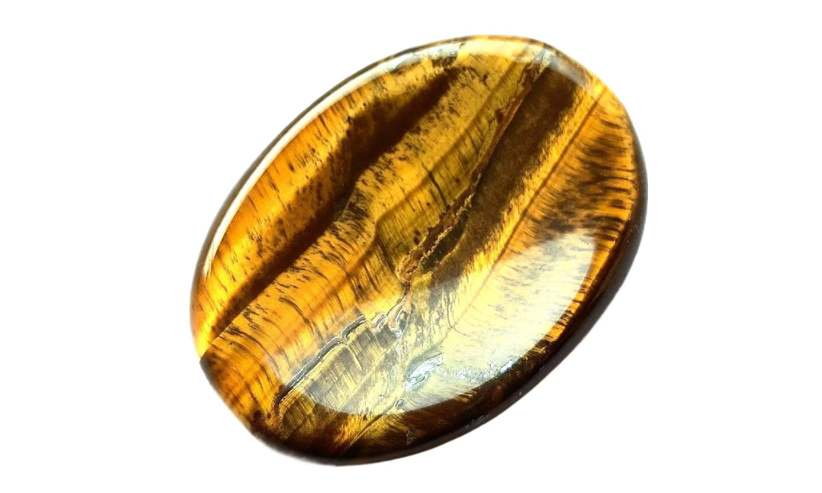 Wholesalegemshop Tiger Eye Thumb Worry Stones Metaphysical Gemstone Crystal Healing Reiki Men Women Gift FENG Shui Positive Energy Love Wellness Palm Stones Wicca Powerful