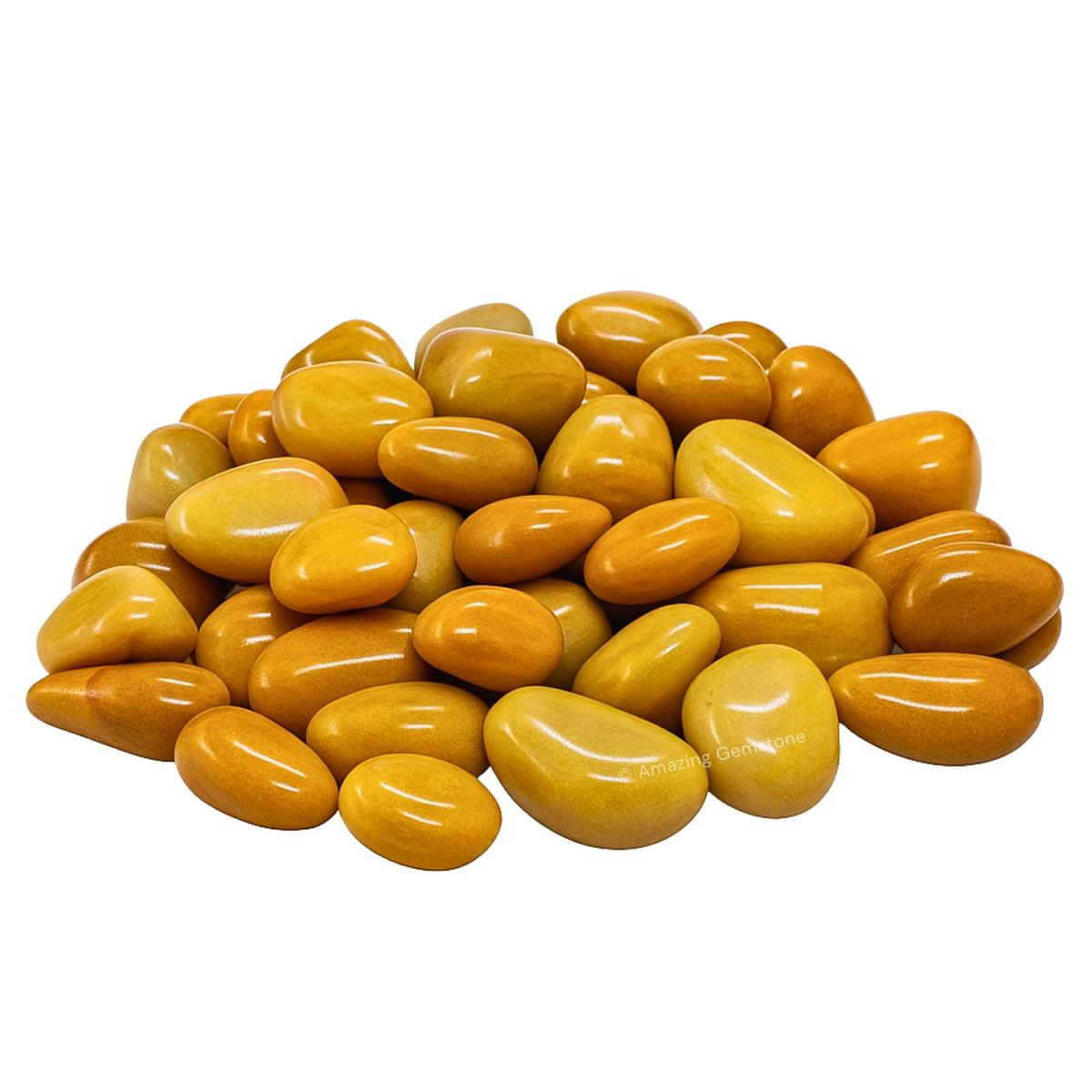 Amazing Gemstone Yellow Jasper Crystals and Healing Stones Tumbled - 1 Oz Yellow Jasper Stone, Natural Healing Stones for Energy Balance, Stress Relief - Polished Gems Rocks