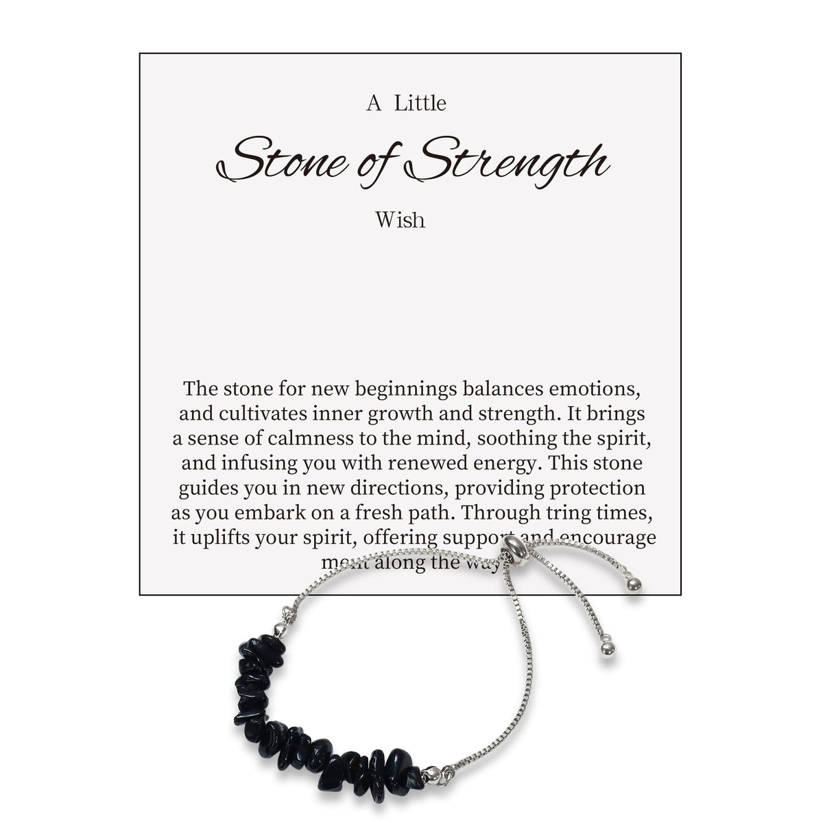 Natural Black Tourmaline Bracelet - Authentic Black Tourmaline Link Chain, Stone Bracelet Healing Protection Energy Chakra Yoga Crystal Jewelry Gift for Women (Style2)
