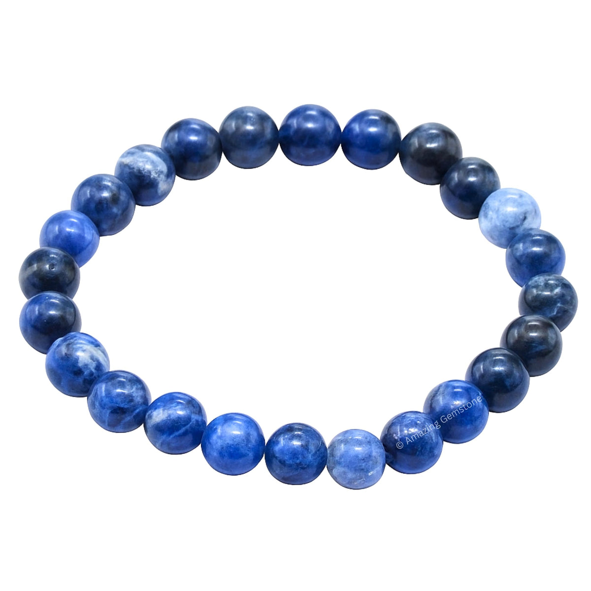 Amazing Gemstone Crystal Bracelet for Women Men's Gifts - Protection Healing Crystal Bracelet - 8mm Gemstone Beaded Stretchable Bracelet Pulseras Para Hombres Mujer Stocking Stuffers Mothers Day Gift (Sodalite)
