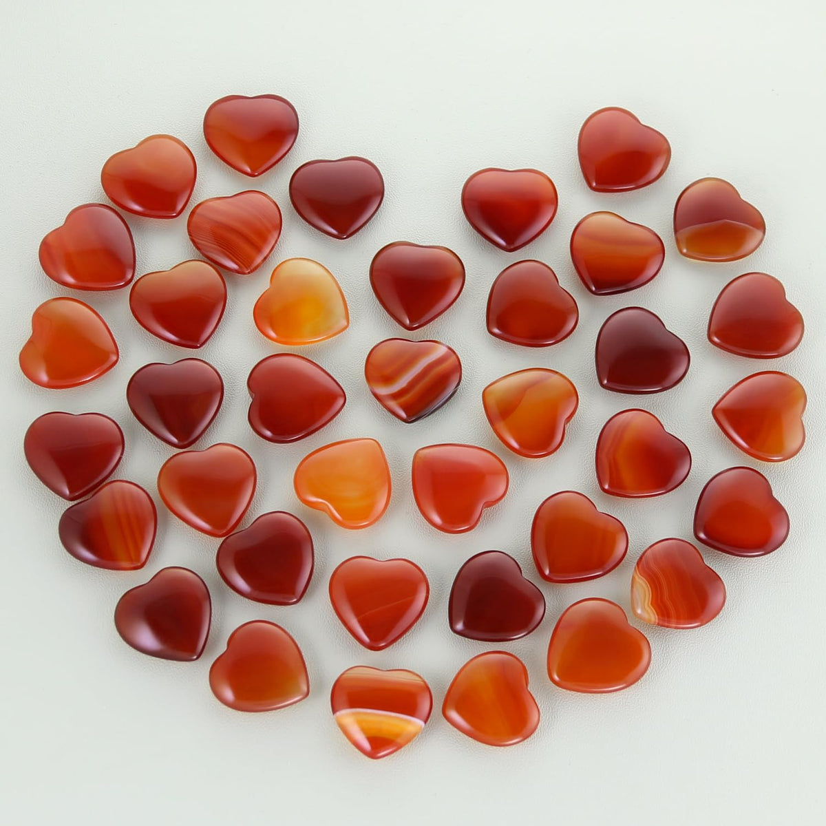 Namzi 20 Packs of Tumbled Polished Natural Carnelian Crystals Heart Stones, Crystals and Healing Stones Quartz Bulk for Wicca, Reiki, Healing Energy, Chakra Stones, Witchcraft Supplies