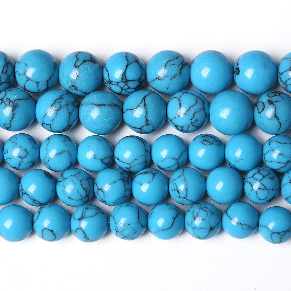 6MM 60PCS Blue Turquoise Spacer Loose Beads for Jewelry Making DIY Bracelet Necklace