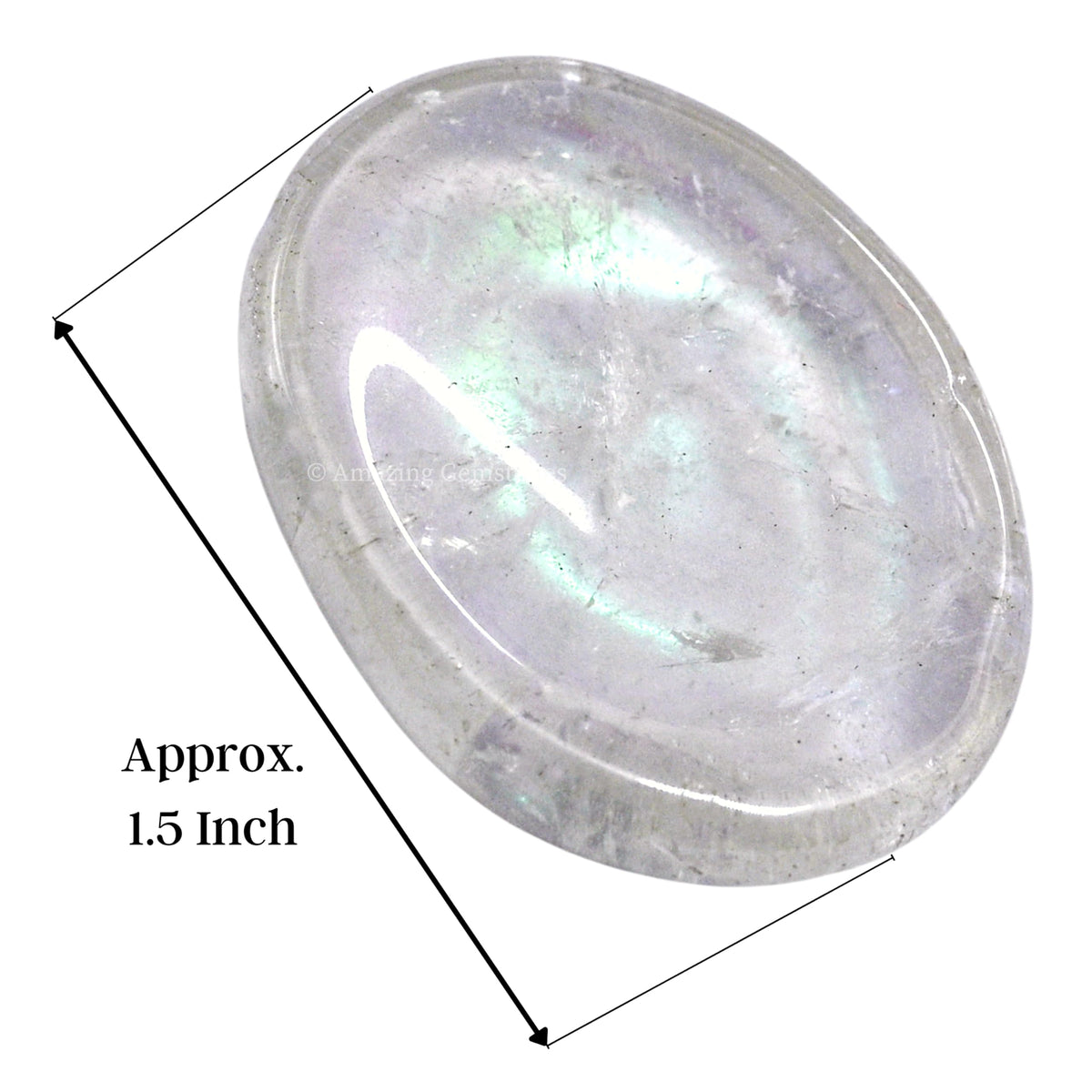 Amazing Gemstone Angel Aura Quartz Worry Stone Crystals and Healing Stones - Worry Stones for Stress Relief Gifts - Piedra Crystal Fidget for Meditation - Unique Stocking Stuffers Gifts for Women