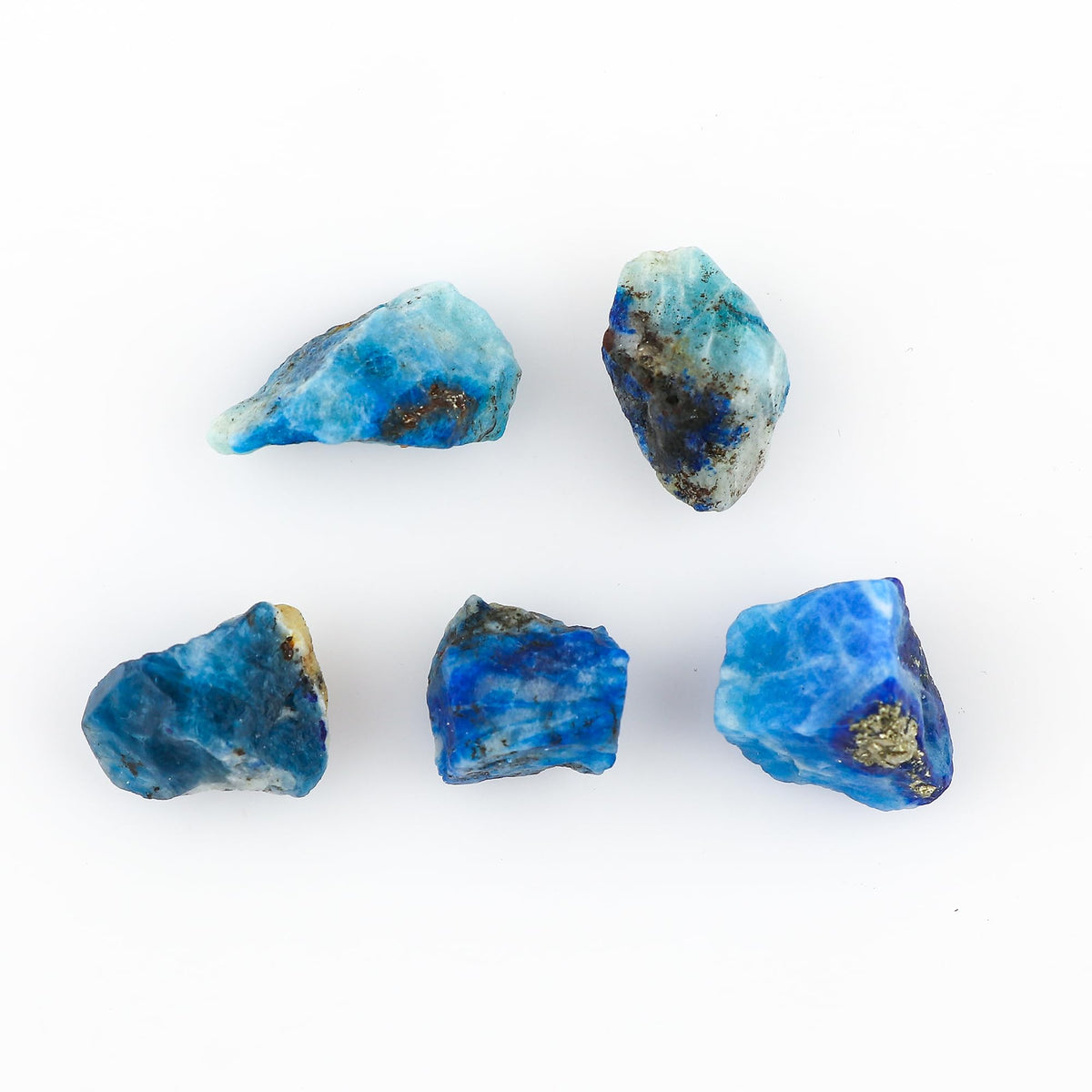 CRYSTALINES (5pcs Authentic Raw Afghanite Gemstone, Whoelsale Rough Stones, DIY Loose Supplies, Wicca & Reiki Healing Crystals, Jewelry Making, Gem Collection (Size-15 to 20mm)