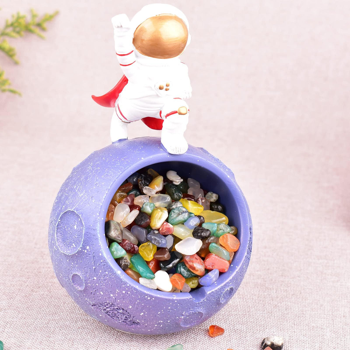 SigMntun Polished Colorful Agate Crystal Chips 200 Pcs - 0.3" 10 oz Tumbled Stone Chips Crushed Sea Glass Stones Healing Reiki Crystal Making Home Decoration