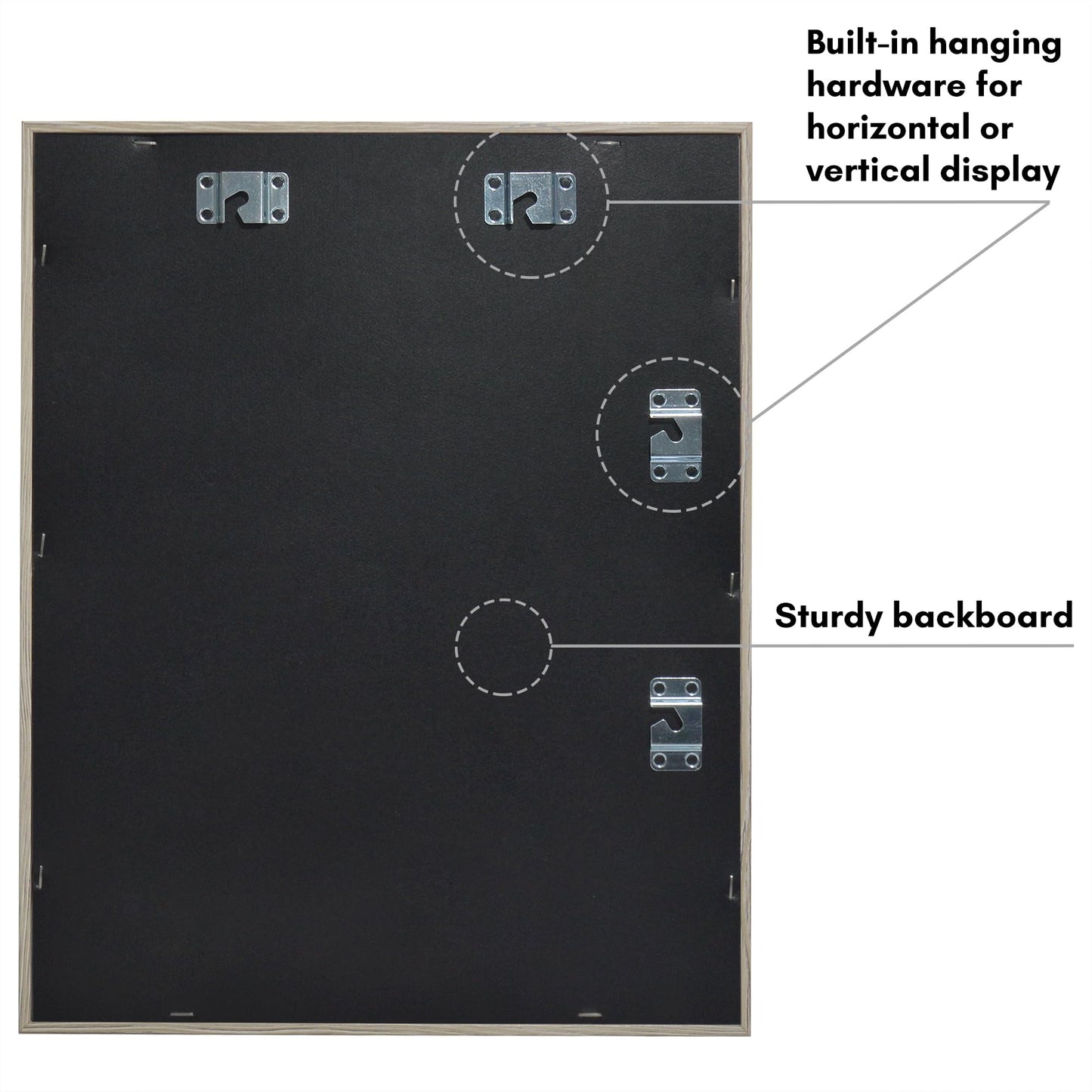 Americanflat Front Opening 11x14 Shadow Box Frame with Shatter-Resistant Glass - Silhouette Collection - Shadow Box Display Case for Tabletop and Wall Display - Grey Wood