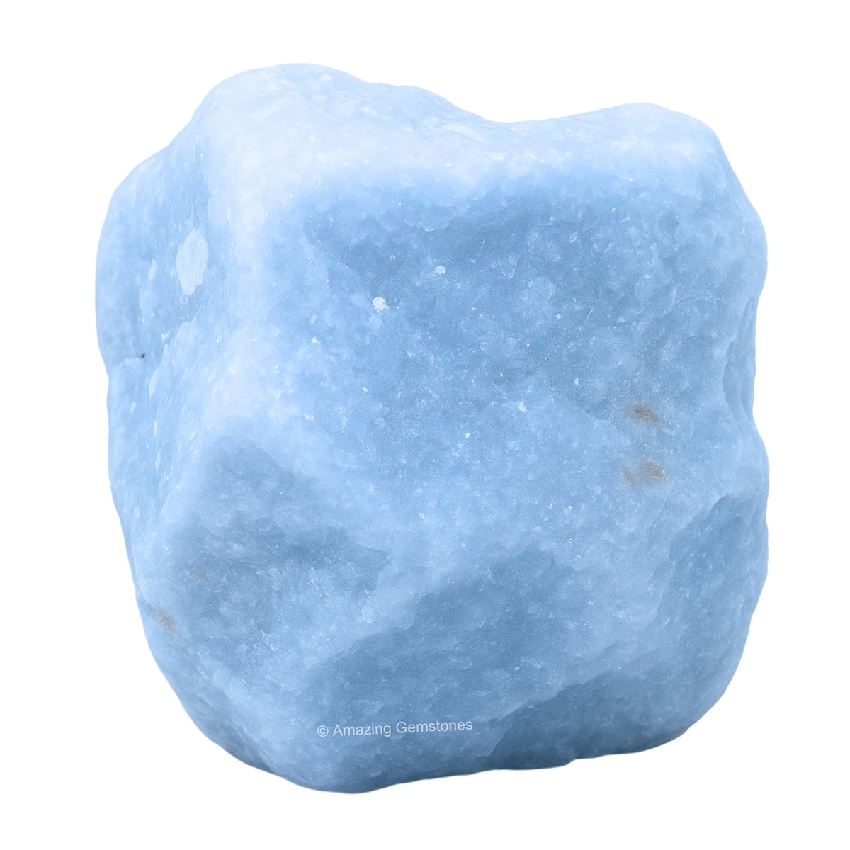 Amazing Gemstone Angelite Raw Crystals and Healing Stones, Natural Rocks for Tumbling and DIY Raw Stones and Crystals (1 Piece)