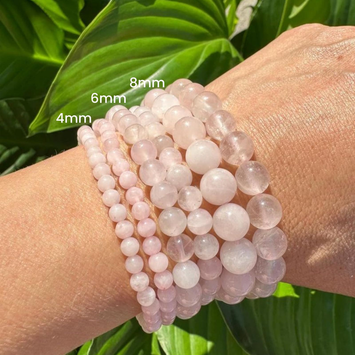 CHELYQST Rose Quartz Bracelet - Stone of Love and Courage,Stretch Natural Stone Crystal Beads Jewelry Gifts for Women Men Unisex Adult,8mm