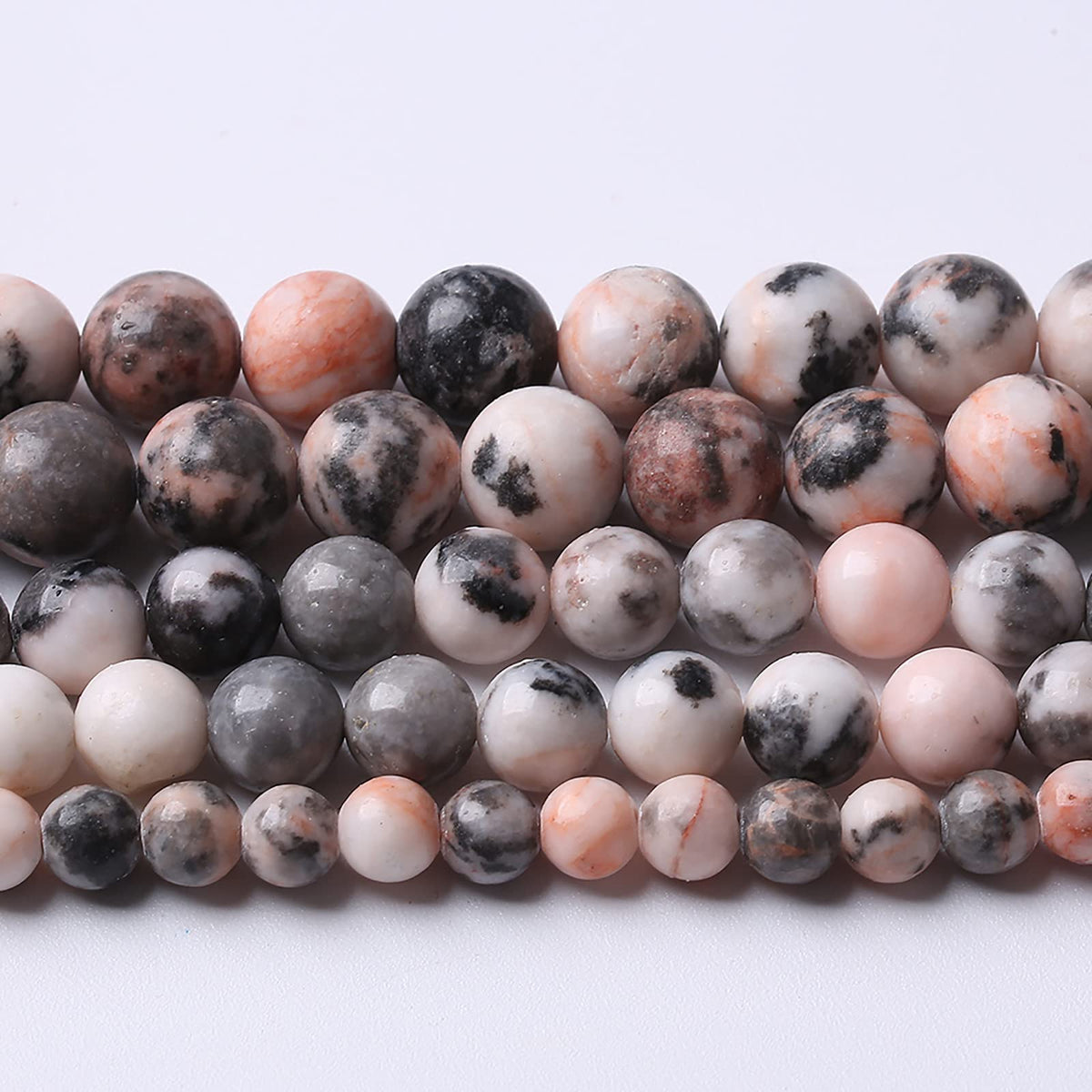 90pcs 4mm Natural Pink Zebra Jaspers Beads Round Loose Beads for Jewelry Making DIY Bracelet Crystal Energy Healing Power Stone (4mm, Pink Zebra Jaspers)