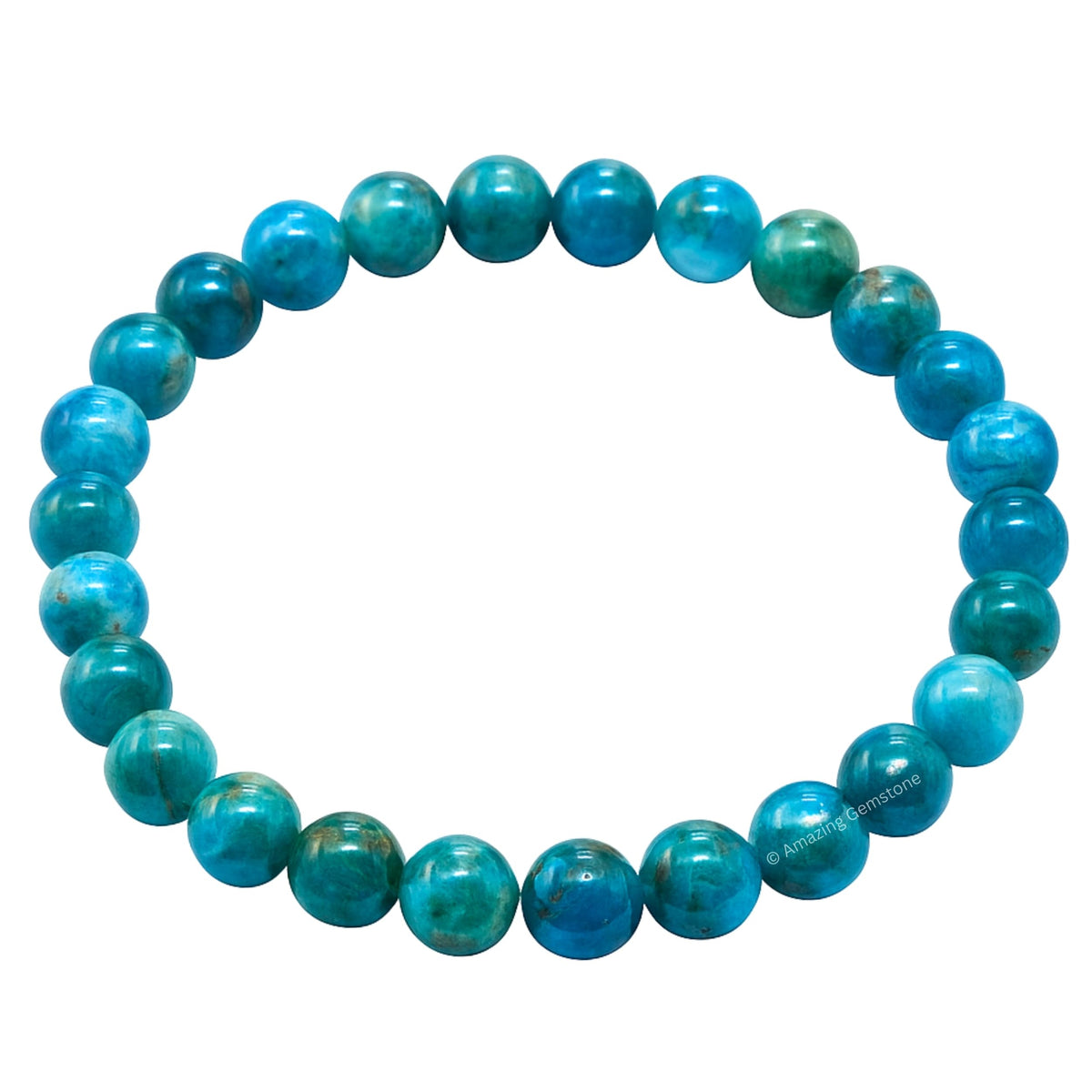 Amazing Gemstone Crystal Bracelet for Women Men's Gifts - Protection Healing Crystal Bracelet - 8mm Gemstone Beaded Stretchable Bracelet Pulseras Para Hombres Mujer Stocking Stuffers Mothers Day Gift (Apatite)