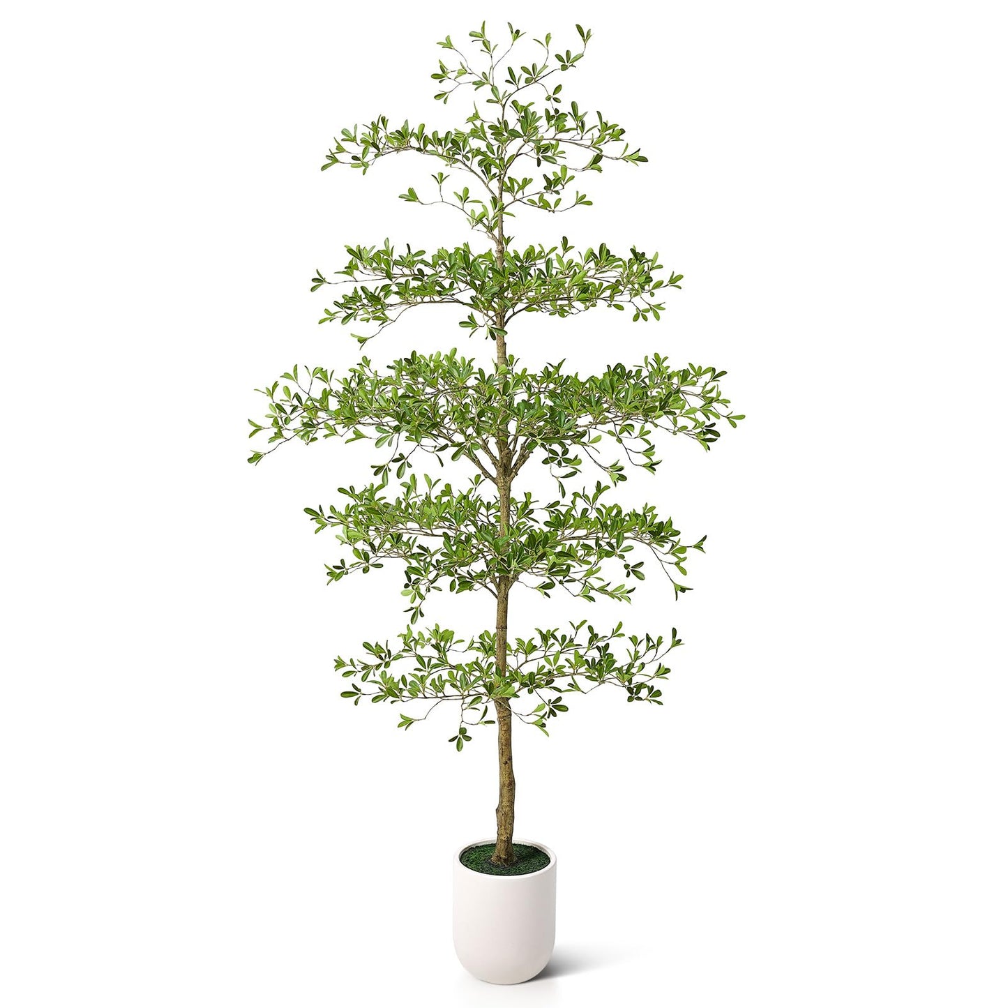 VeriNatural 9FT Artificial Black Olive Tree Indoor with White Planter – Tall Luxury Faux Olive Tree, Mediterranean Architectural Statement Decor for Living Room & Office,VN232