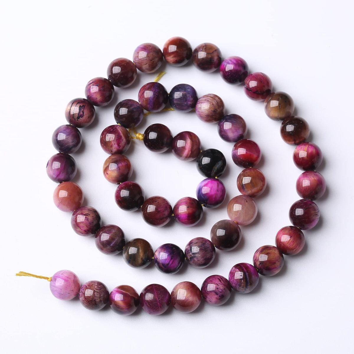 32PCS 12MM AAA Galaxy Tiger Eye Stone Beads Natural Gemstone Bead Crystal Healing Energy Jewelry Making DIY 15 inches