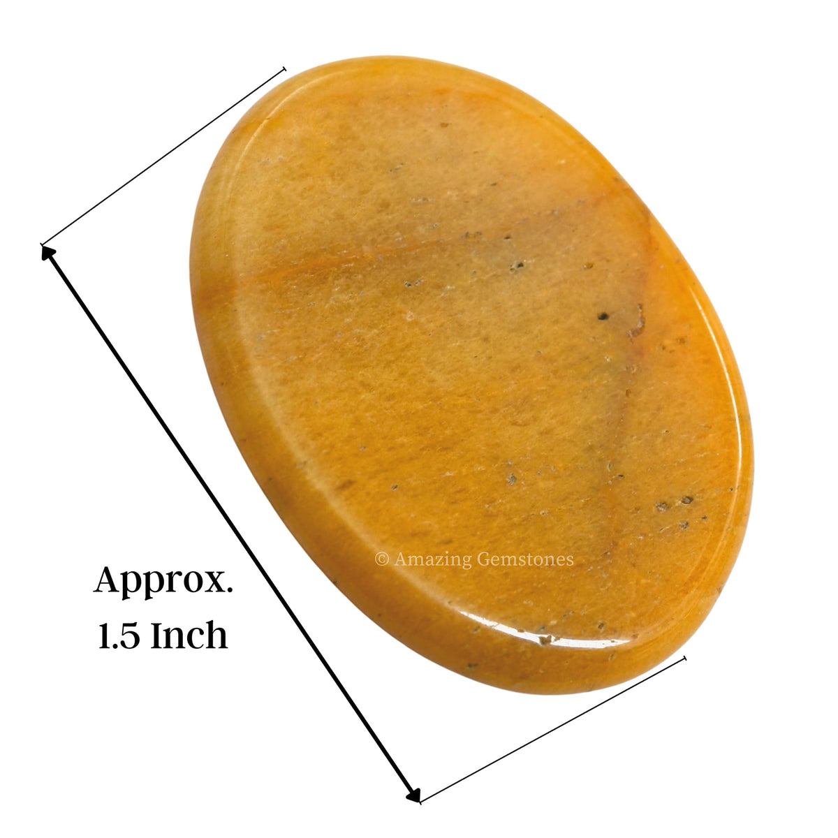 Amazing Gemstone Yellow Jasper Worry Stone Crystals and Healing Stones - Worry Stones for Stress Relief Gifts - Piedra Crystal Fidget for Meditation - Unique Stocking Stuffers and Birthday Gifts