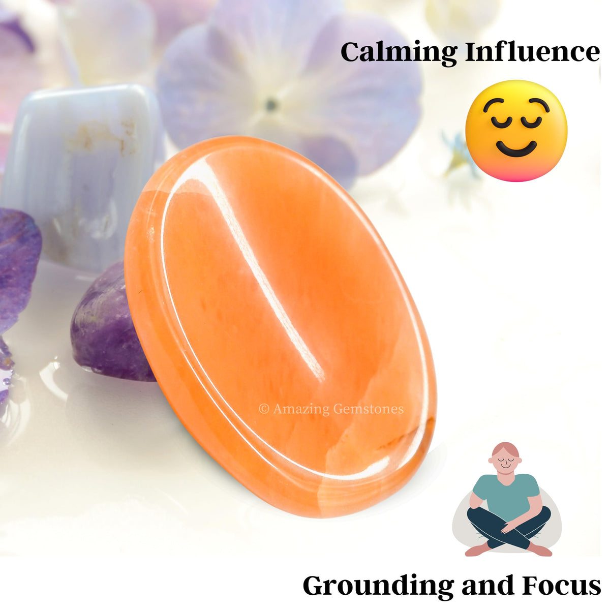 Amazing Gemstone Red Aventurine Worry Stone Crystals and Healing Stones - Worry Stones for Stress Relief Gifts - Piedra Crystal Fidget for Meditation - Unique Stocking Stuffers and Birthday Gifts
