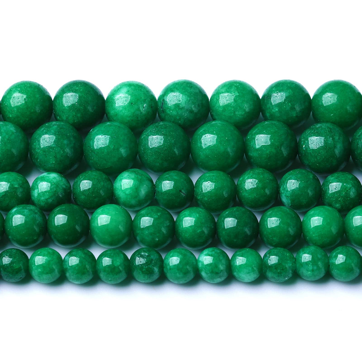 4MM 86PCS Natural Stone Green Cloudy Jade Spacer Loose Beads for Jewelry Making DIY Bracelet Necklace 1 Strand 15’’