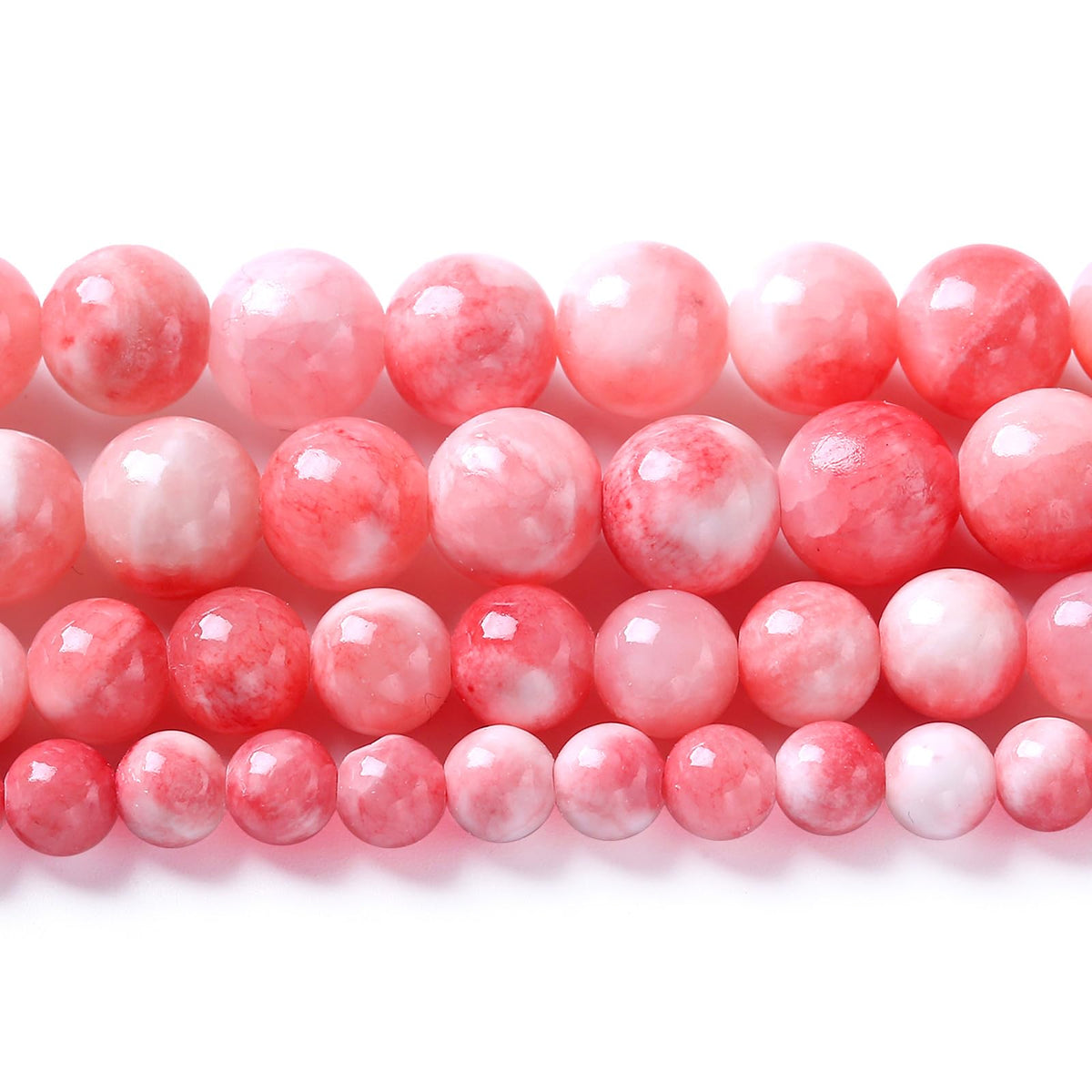 90PCS 8MM Pink Persian Jade Spacer Loose Beads for Jewelry Making DIY Bracelet Necklace 2 Strands