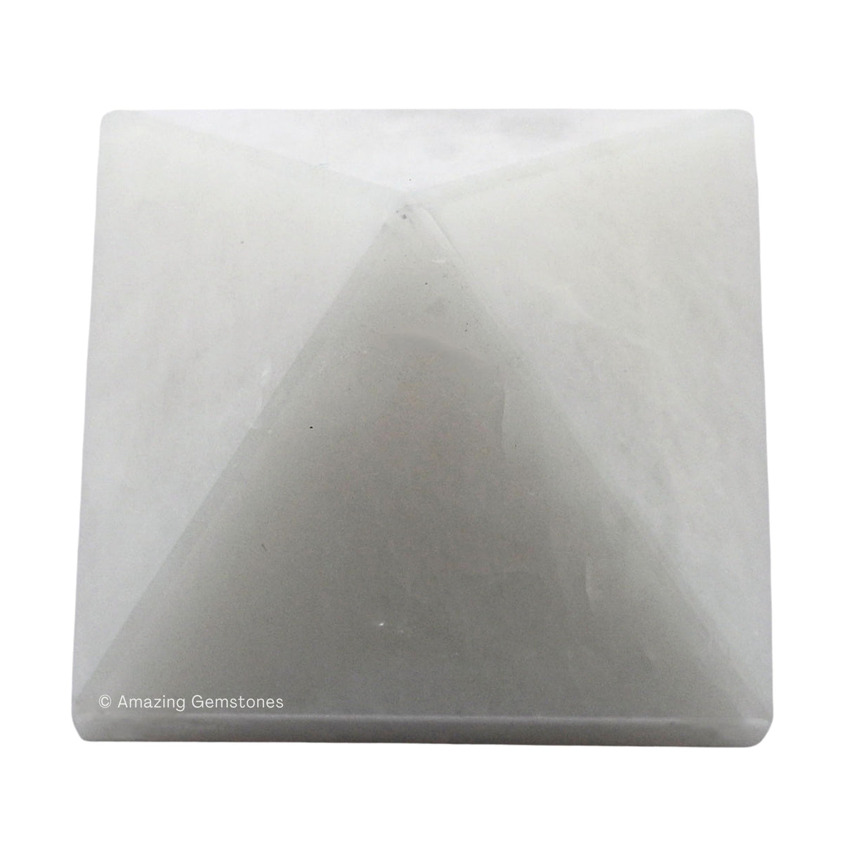 Amazing Gemstone Snow Quartz Pyramid Crystal Healing Stones - 1.5" Great Pyramid Figurine of Natural Stone Pyramid for Meditation, Reiki, Chakra Balancing and Crystal Pyramids Grid