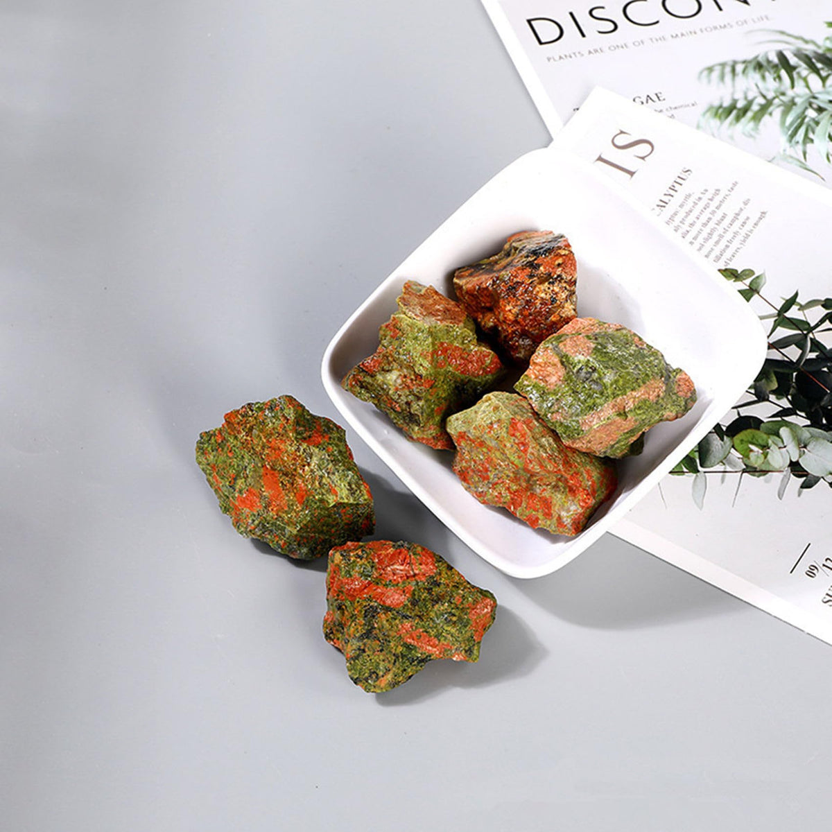 Unakite Raw Crystals Healing Crystals Natural Rough Stones 1.2-2" for Tumbling, Fountain Rocks, Yoga, Meditation, Polishin, Gift 41
