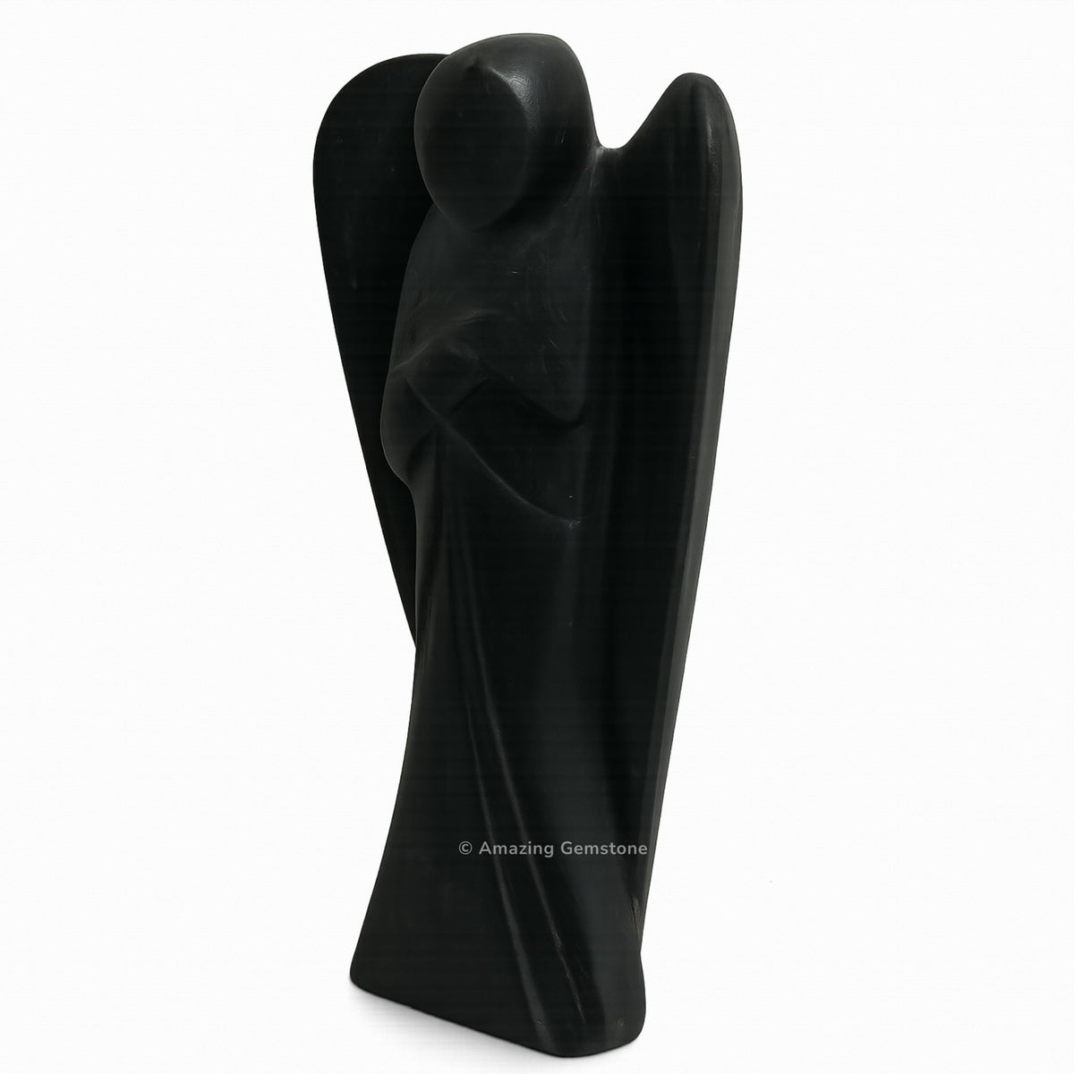 Amazing Gemstone Shungite Angel - Shungite Crystal Angel and Pocket Guardian Angel Crystal Figurines (1.5 Inches)