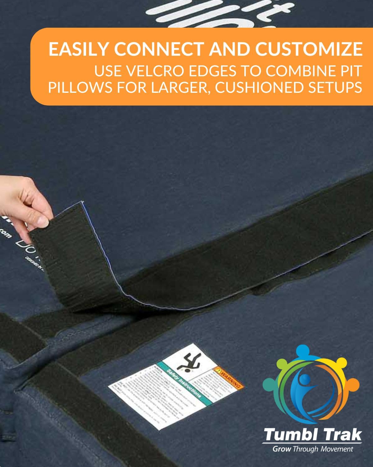 Sensory Crash Mat for Kids – Soft, Cushioned Landing with Low-Density Foam and Washable Denim Cover – Ideal for Sensory Rooms and Therapy (6FT X 8FT X 12IN)