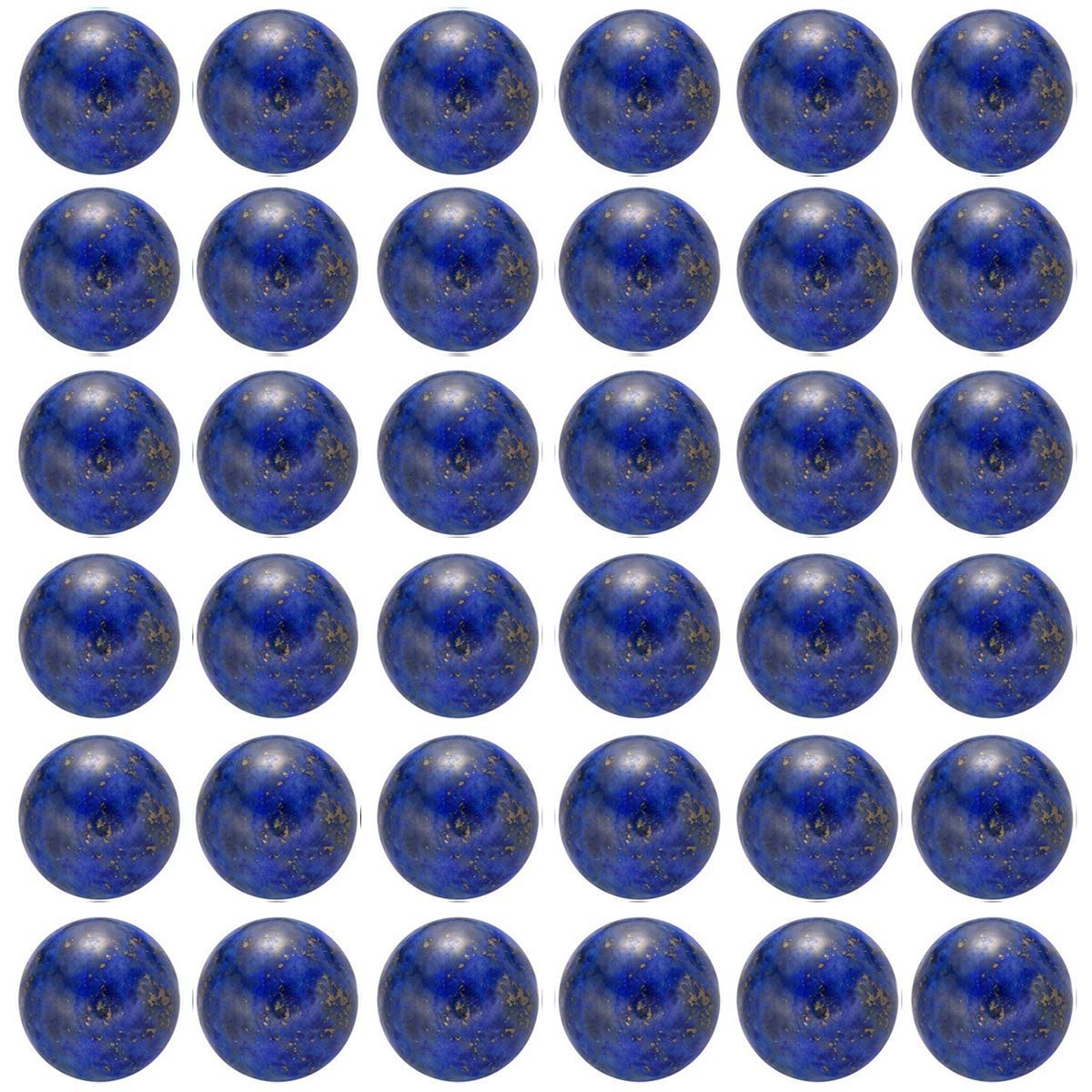 Natural Stone Beads 100pcs 6mm Lapis Lazuli Round Genuine Real Stone Beading Loose Gemstone Hole Size 1mm DIY Charm Smooth Beads for Bracelet Necklace Earrings Jewelry Making (Lapis Lazuli Blue, 6mm)
