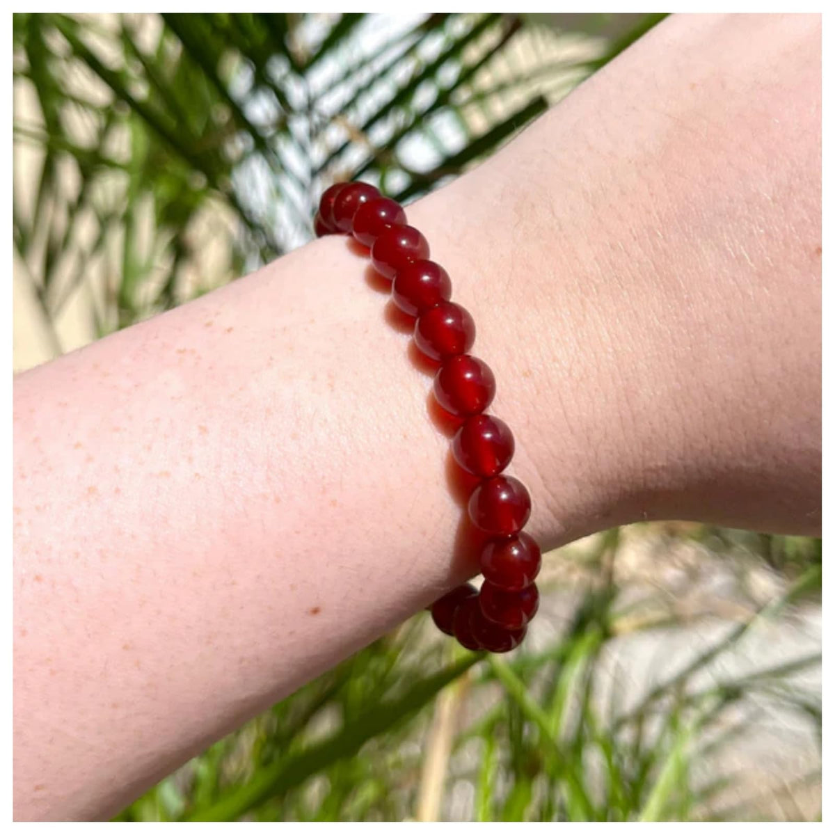CHELYQST Carnelian Bracelet - Stone of Luck,Stretch Natural Stone Crystal Beads Jewelry Gifts for Women Men Unisex,8mm