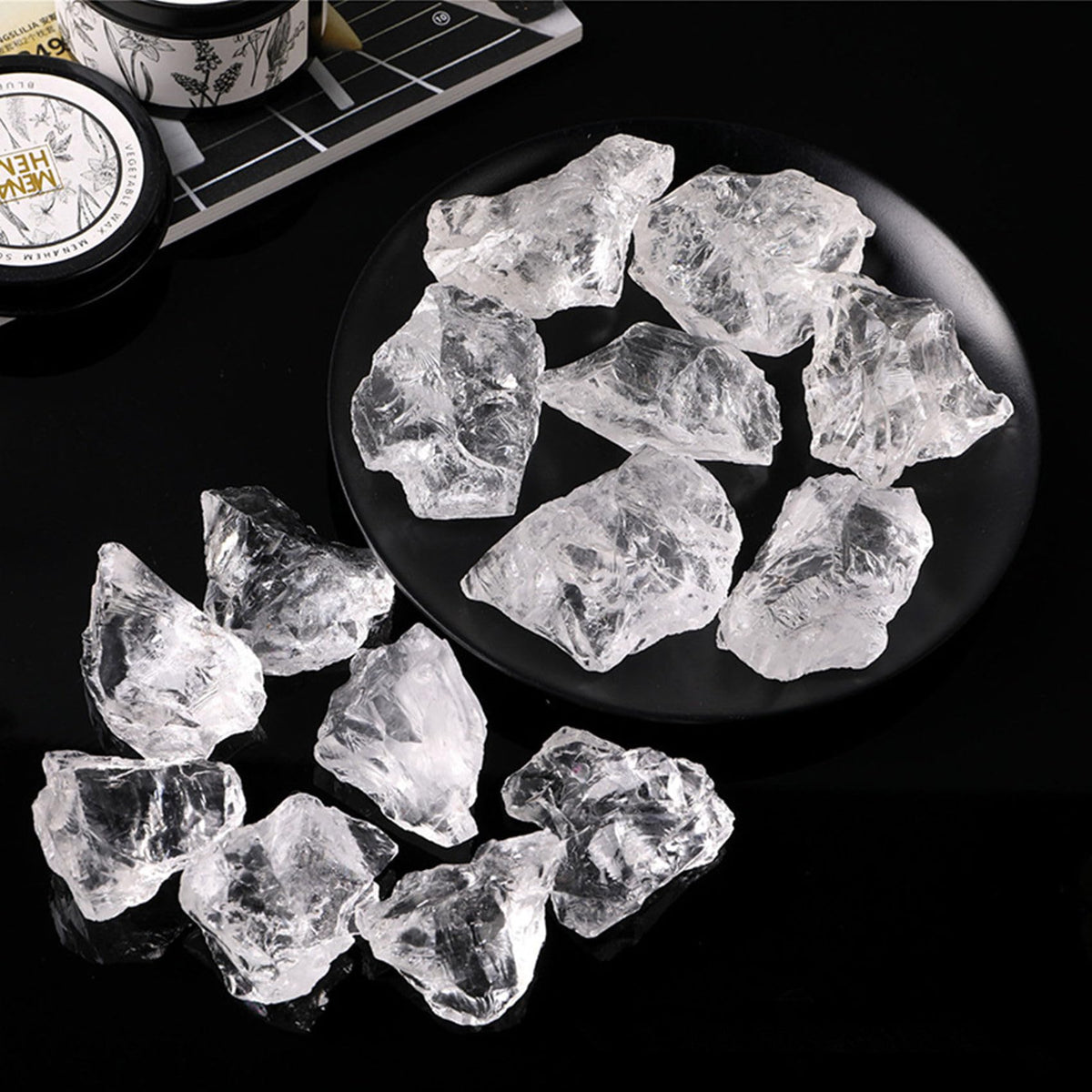 Clear Quartz Raw Crystals Healing Crystals Natural Rough Stones 1.2-2" for Tumbling, Fountain Rocks, Yoga, Meditation, Polishin, Gift 13