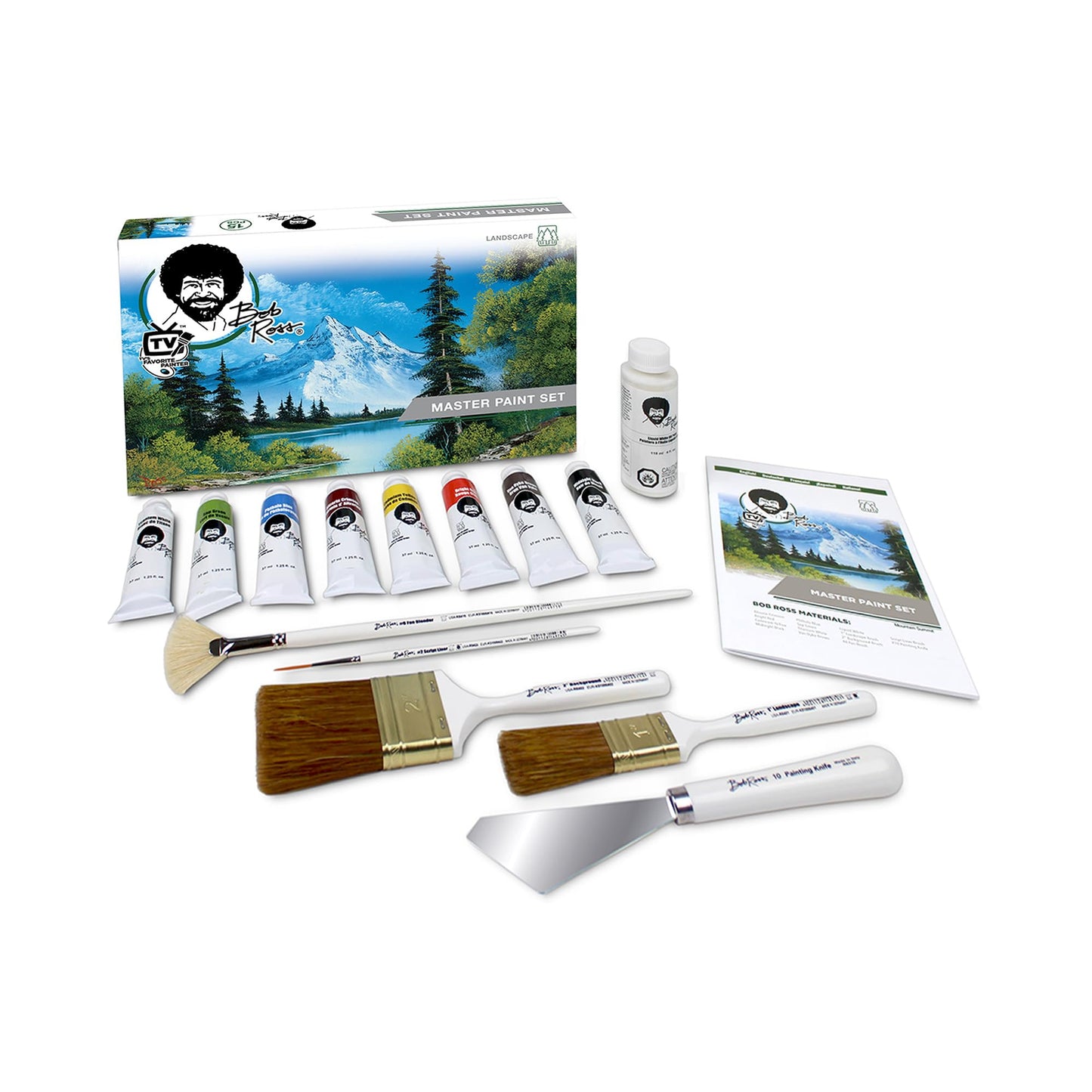 Bob Ross Master Artist Oil Paint Set & 2-in-1 Studio Easel Combined Set