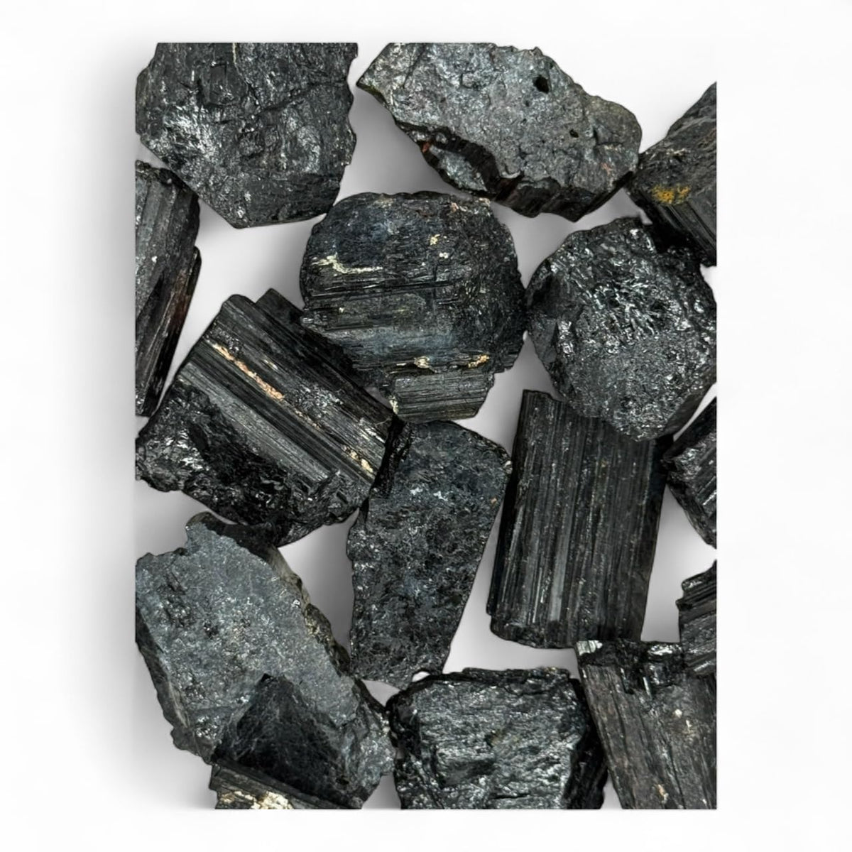 Rough Black Tourmaline Crystals - Raw Natural Black Tourmaline Stones Bulk - Crystal Healing (1-2", 5, units)