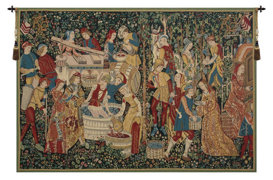 C Charlotte Home Furnishings Inc Vendages II Belgian Tapestry Wall Hanging | Viscose Cotton and Polyester Blend Wall Art | 69 in. x 105 in | Home Decor Accents