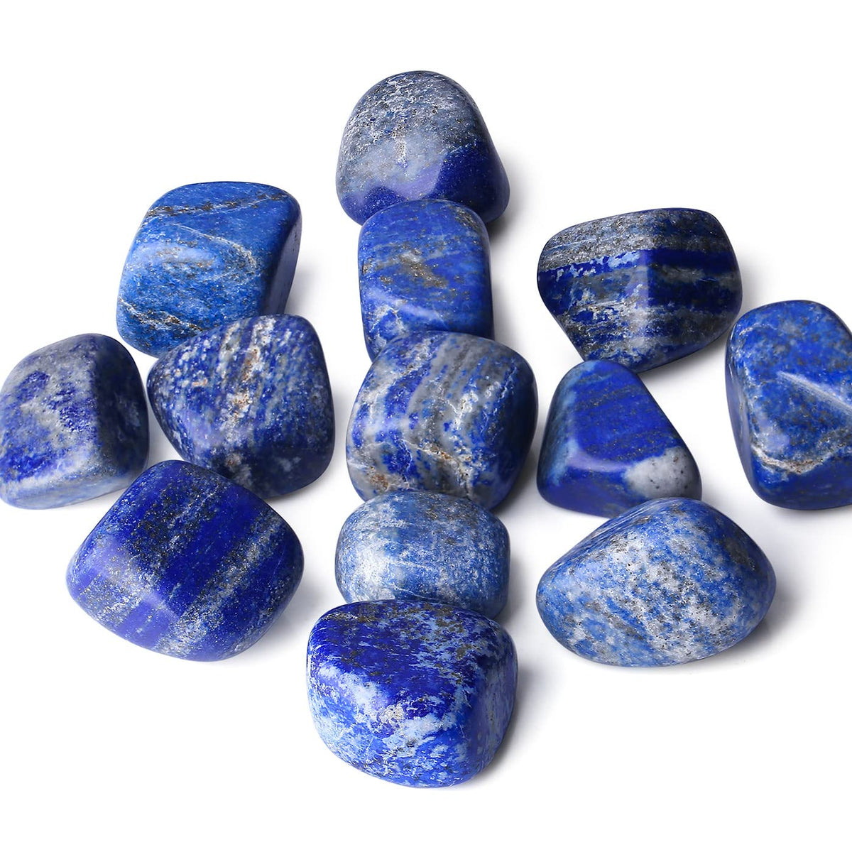 DUQGUHO Lapis Lazuli Healing Crystals Stones Set Natural Crystals Bulk Irregular Tumbled Polished Crystal Stones Bulk Rocks 0.45 lbs