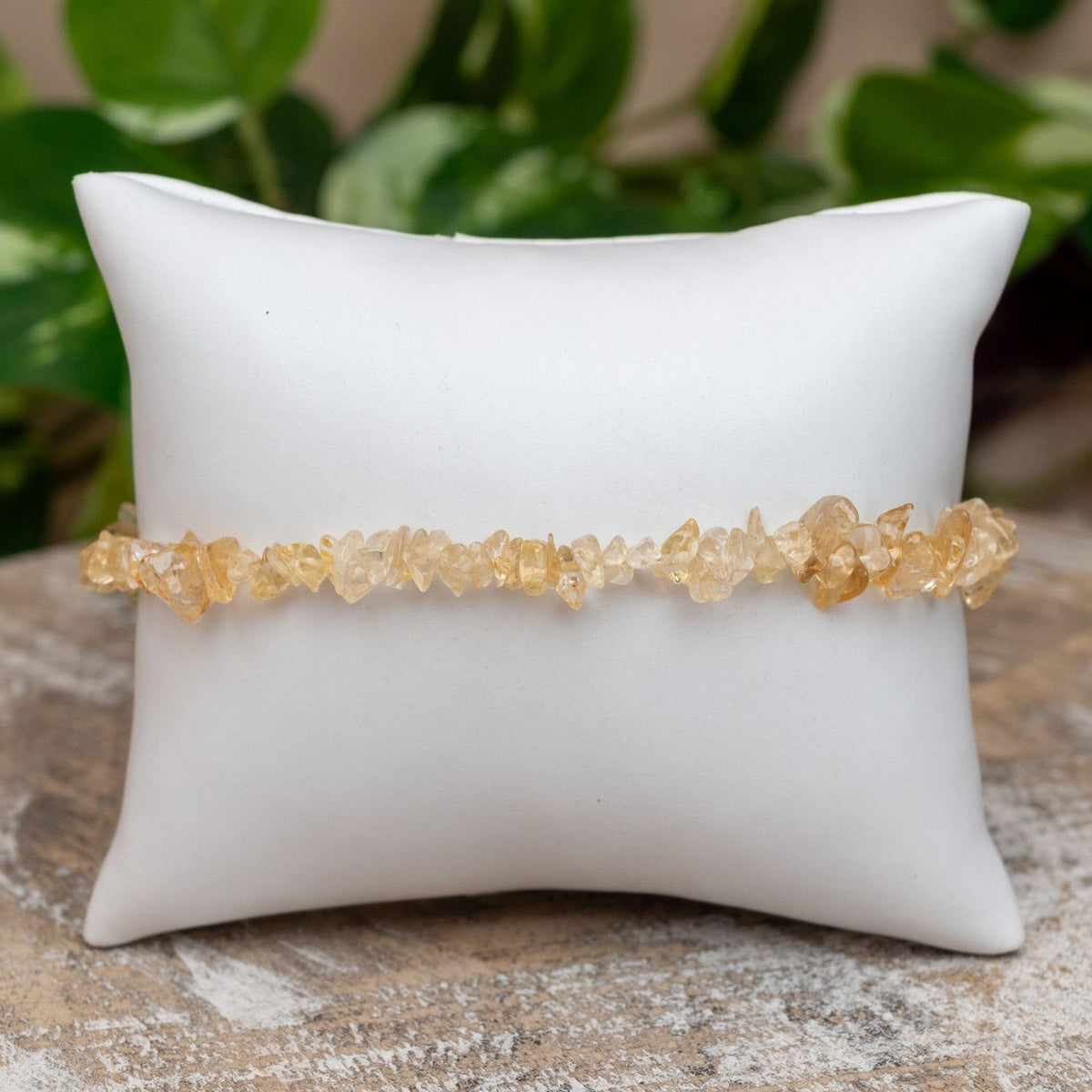 Citrine Natural Gemstone Bracelets, Chakra Crystal Healing Chip Stretch Bracelets, Gemstone Polished Irregular Crystals, Crystal Irregular Chips Beads Stretch Bracelets (Citrine)