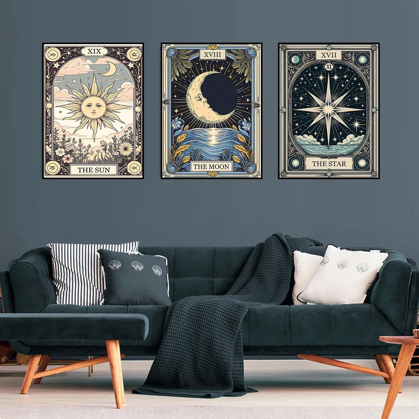 Axquilon 3 Pack Diamond Art Kits for Adults, Tarot Diamond Painting Kits for Adults Beginner, DIY 5D Full Drill Gem Art for Home Wall Decor 12x16 inch