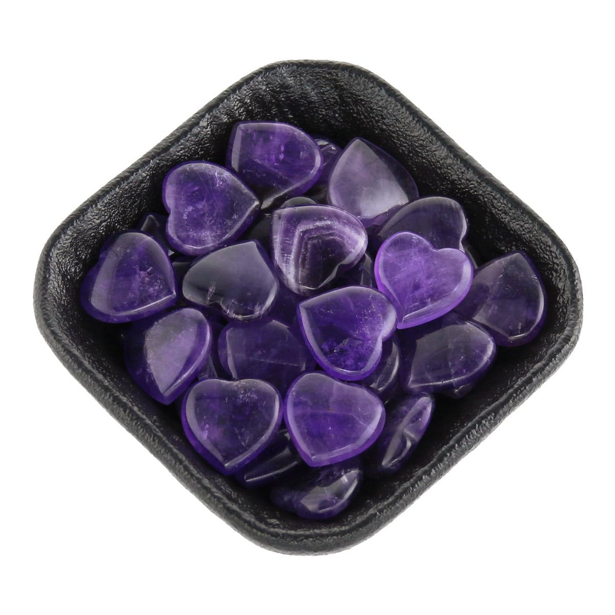 Namzi 20 Packs of Tumbled Polished Natural Amethyst Stones and Crystals Heart Stones, Crystals and Healing Stones Quartz Bulk for Wicca, Reiki, Healing Energy, Chakra Stones, Witchcraft Supplies