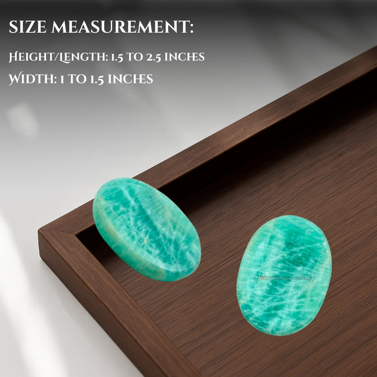 Wholesalegemshop Amazonite Thumb Worry Stones Metaphysical Gemstone Crystal Healing Reiki Men Women Gift FENG Shui Positive Energy Love Wellness Palm Stones Wicca Powerful