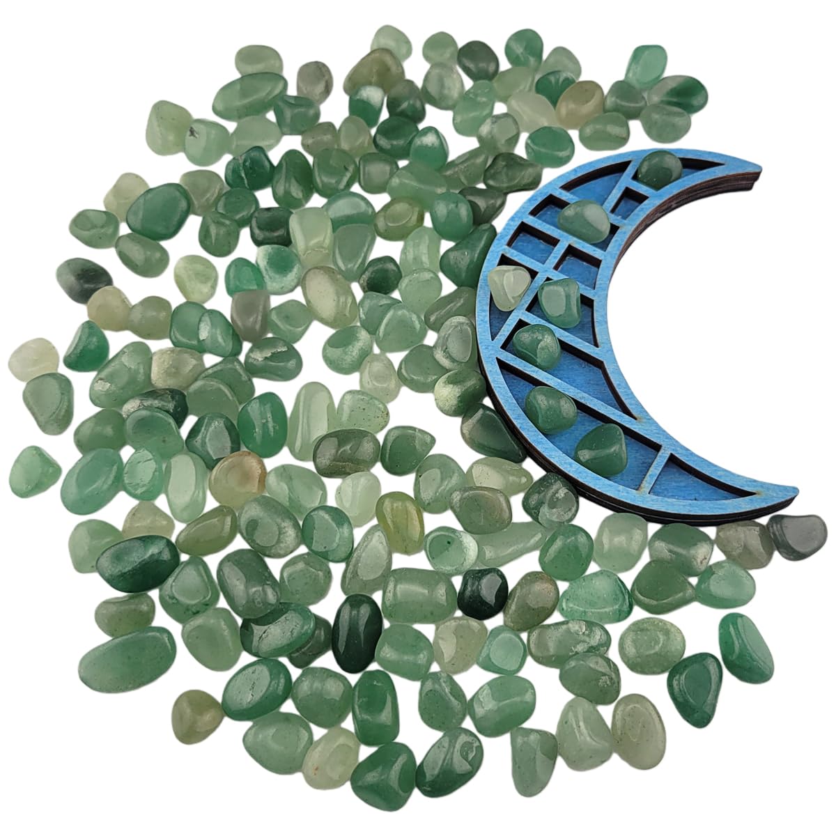 1,000 Carats Green Aventurine Handpicked Tumbled Stones Crystals Chips 0.2''-0.5'' Bulk Pocket Stones for Healing, Reiki, Meditation, Witchcraft and Home Decorations (Green Aventurine)