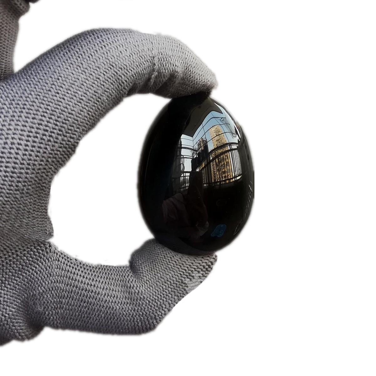 Sunshcat Natural Black Obsidian Egg Shaped Meditation Chakra and Home Decor Balance Crystals and Healing Stones Statue Set,35 * 50mm Easter and Thanksgiving Gift,with Wooden Bracket