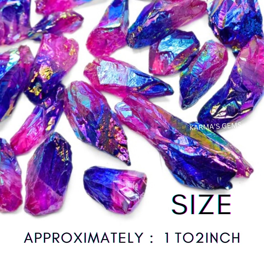Crystals, Rocks, Jade, Crystals and Healing Stones, Witchcraft Supplies, Healing Crystals, Stones, Healing Stones, Rock Collection, Agate, Raw Stones (Pink-Tanzine Aura Quartz, 2 Pcs)