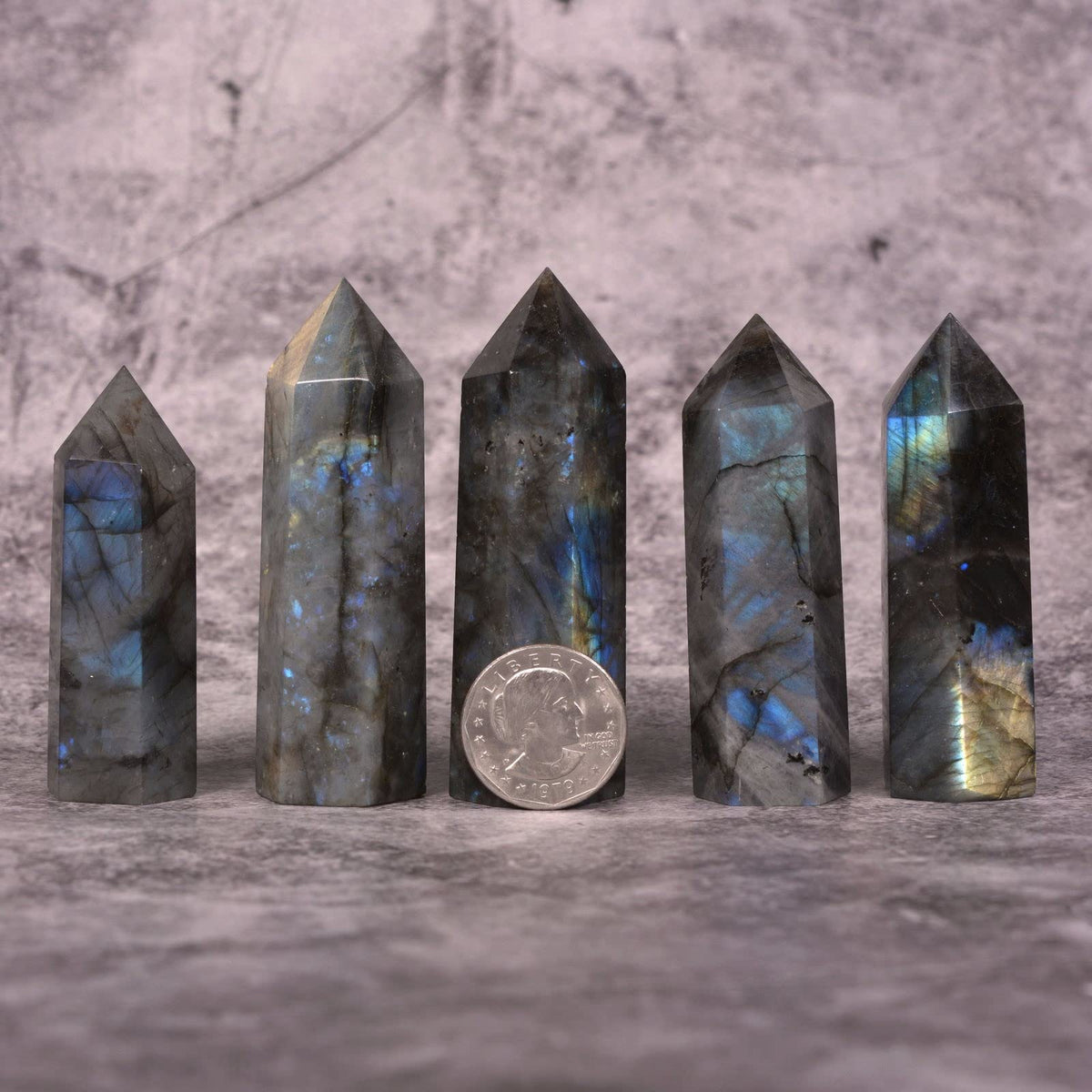 Large Labradorite Crystal Tower Healing Crystal Wand For Spiritual Use Hexagonal Point Reiki Chakra Gemstone Home Office Decor