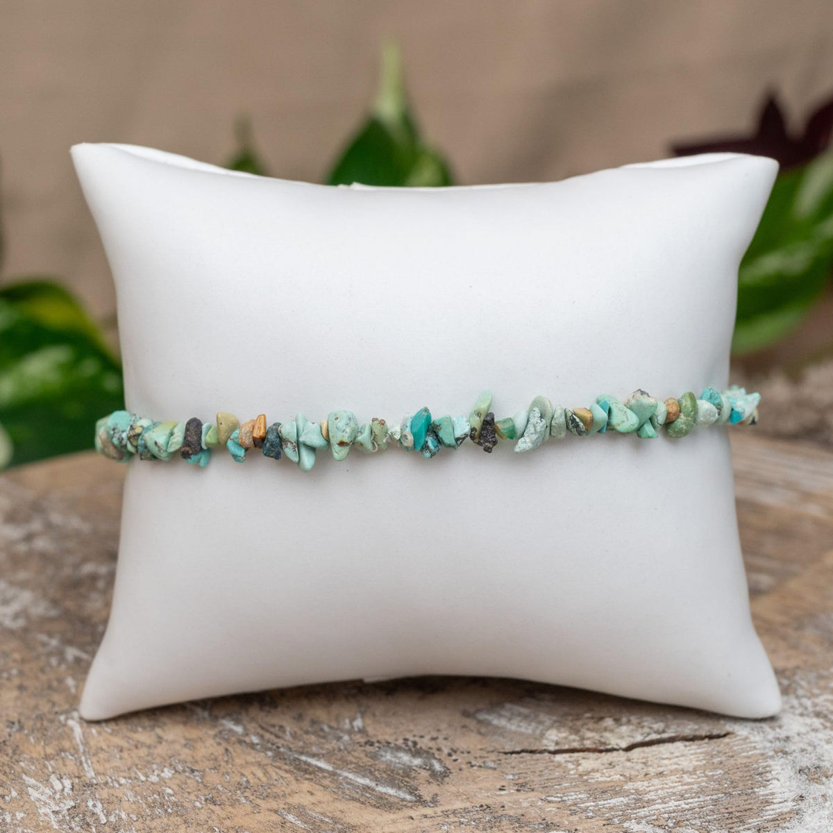 Turquoise Natural Gemstone Bracelets, Chakra Crystal Healing Chip Stretch Bracelets, Gemstone Polished Irregular Crystals, Crystal Irregular Chips Beads Stretch Bracelets (Turquoise)