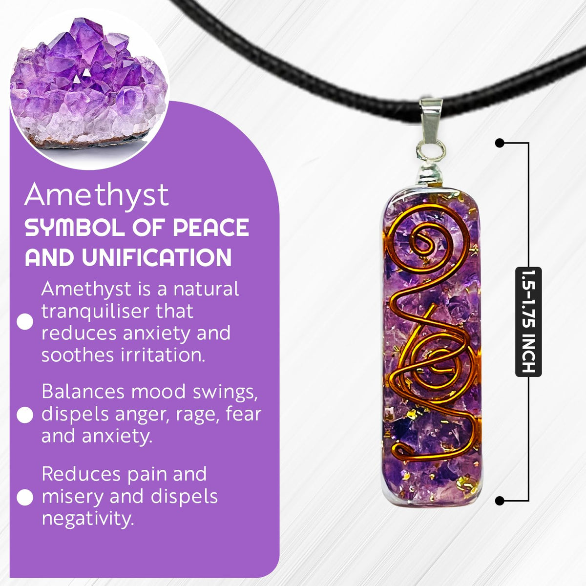 AstraVeda Amethyst Crystal Tree, Chakra Gemstone Gift for Feng Shui Healing