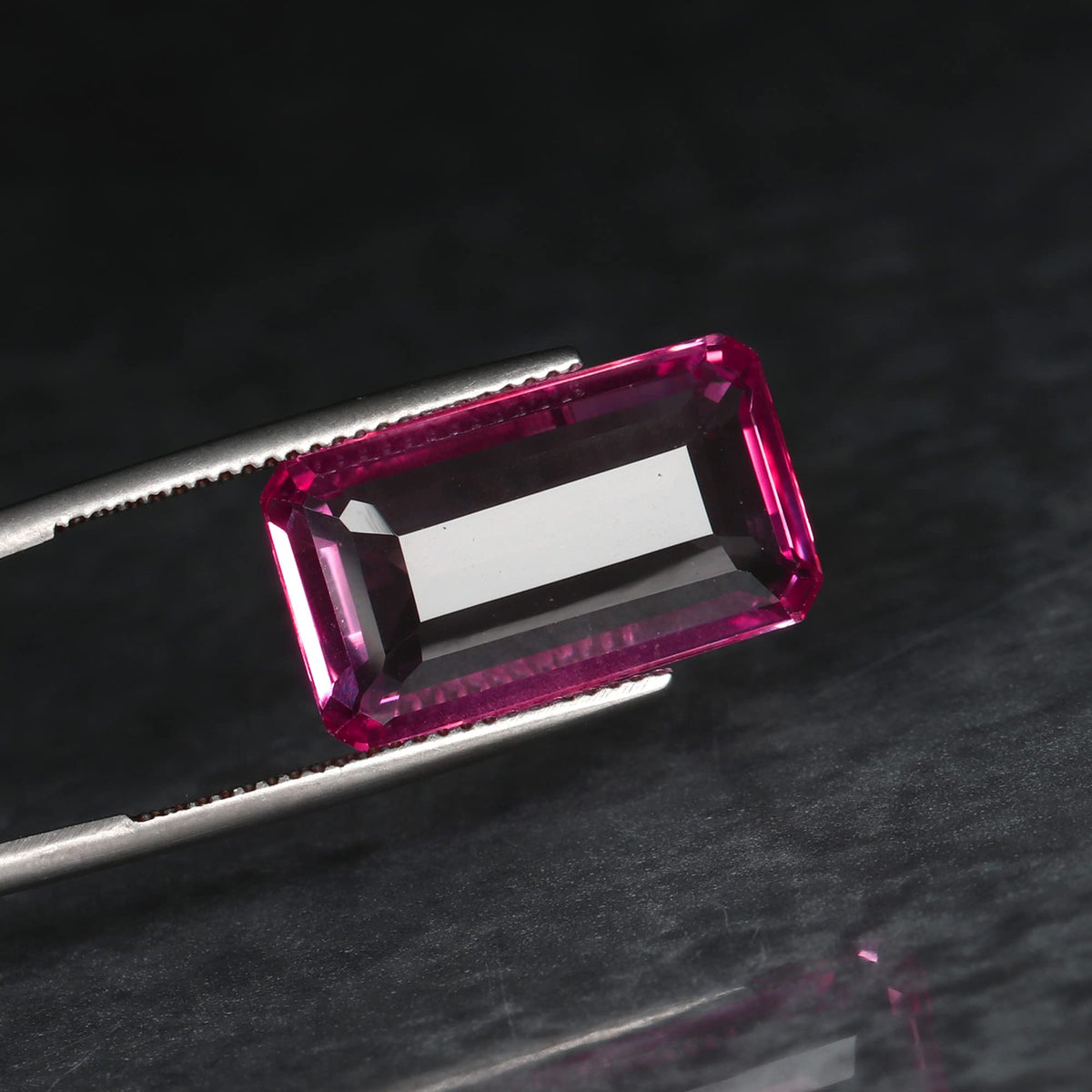 REAL-GEMS - 14. Carat Pink Kunzite Emerald Cut Loose Gemstone for Thanks Giving
