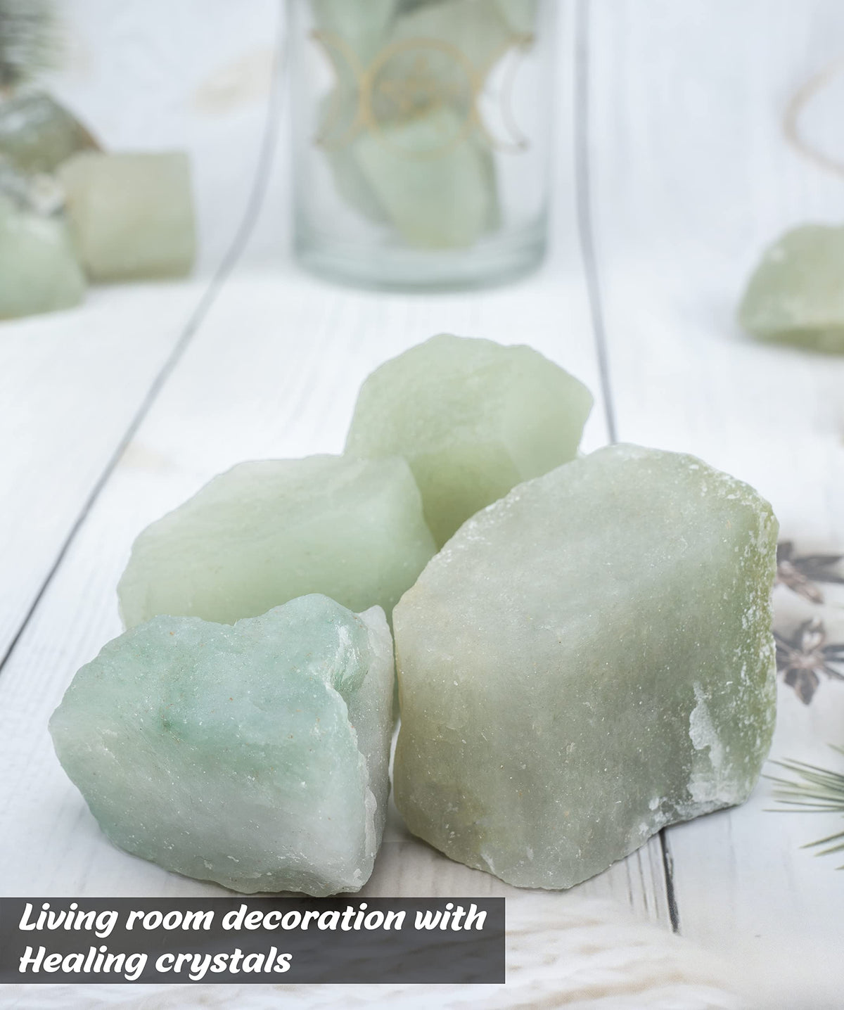 Green Jade Rough Gemstones For Jewelry Making, Raw Stones and Crystals Bulk, Tumbling Bulk, Polishing, Cabbing, Lapidary, Fountain Rocks, Decoration, Wire Wrapping, Gem Mining, Reiki Healing 1 lb