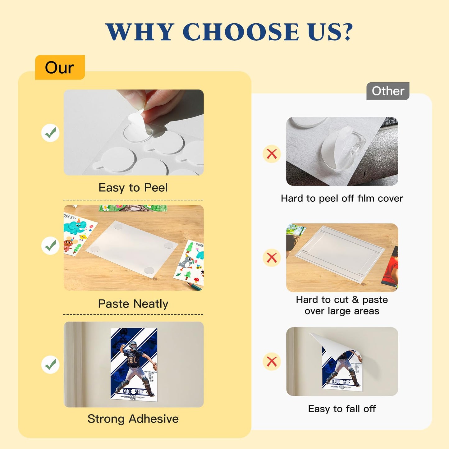Double Sided Sticky Adhesive Dots – 350pcs Easy to Peel Sticky Putty,Clear Removable Mounting Putty, Double Sided Tape Dots for Walls,Crafts, Posters, Balloons, and Classroom Decor.