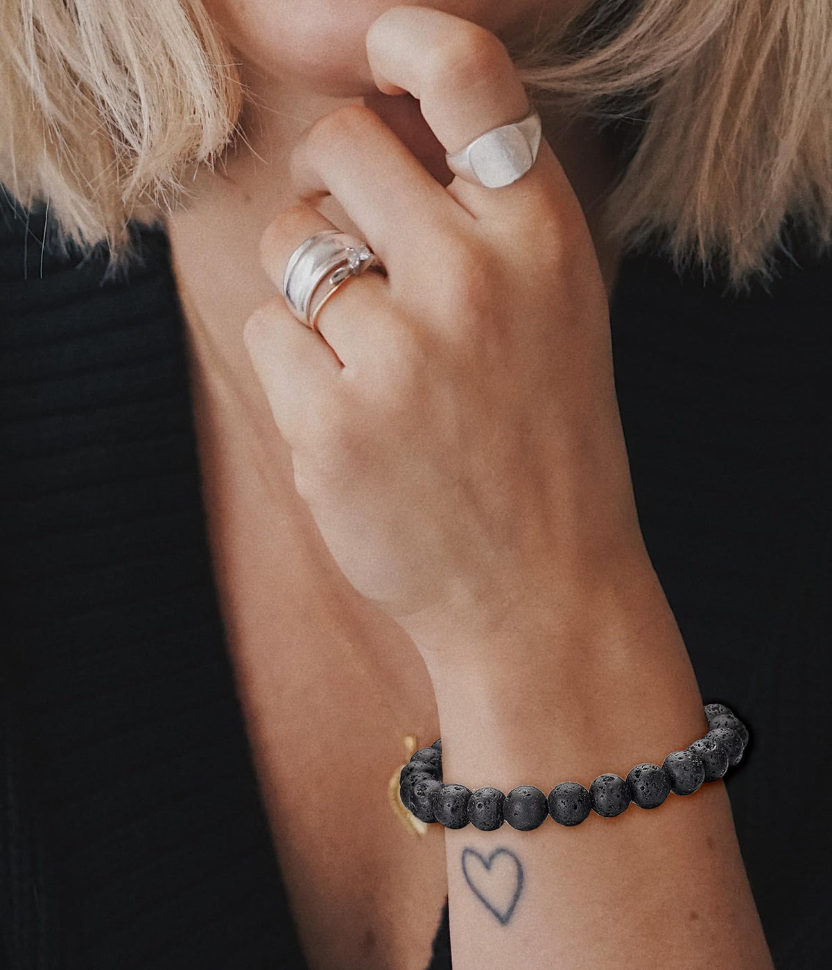 BOMAIL Natural Stone Bracelet for Women Men - 8MM Semi-Precious Gemstone Beaded Bracelet Healing Crystal Stretch Bracelet Yoga Bracelets Jewelry