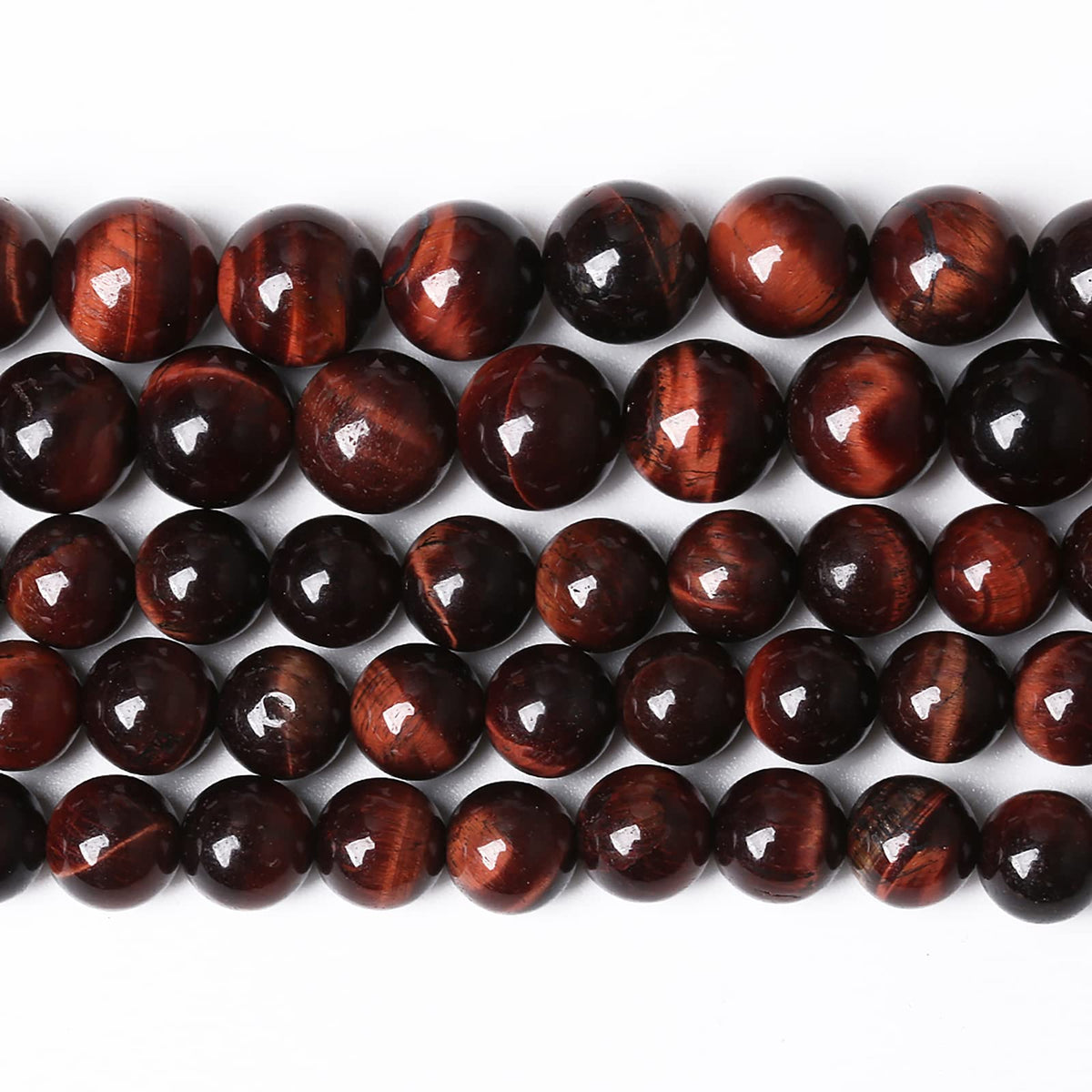 60PCS 6mm Natural Red Tiger Eye Stone Beads Gemstone Round Loose Spacer Stone Beads for Jewelry Making DIY Bracelet Necklace 15 Inch (6mm, Red Tiger Eye Stone)