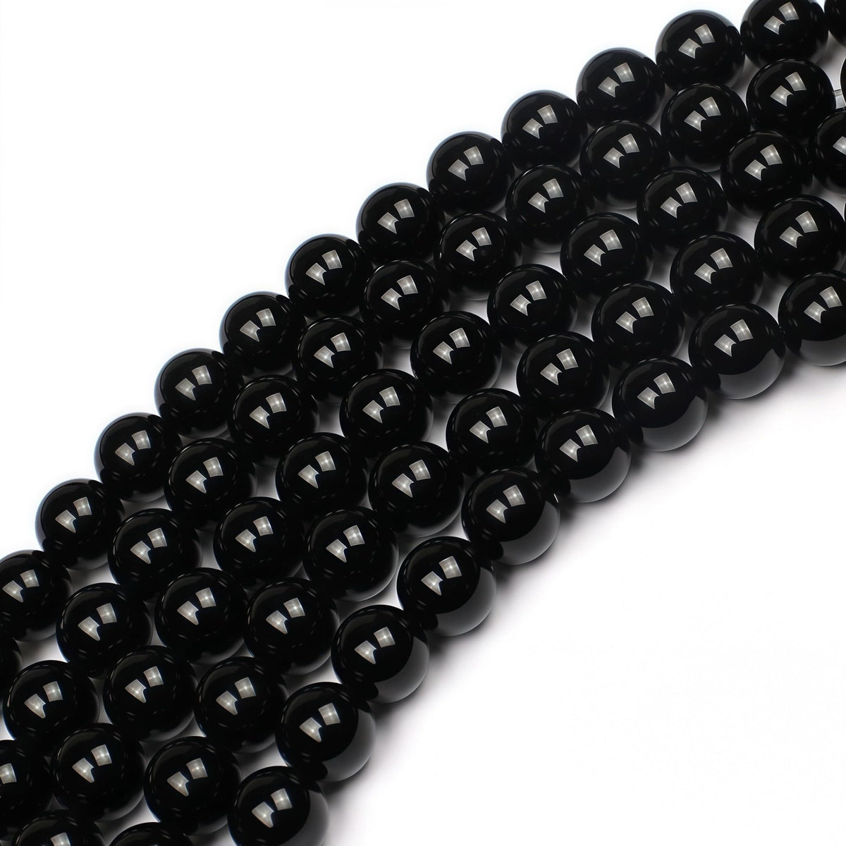 MJDCB Natural Stone Bead Black Onyx Gemstone Loose Beads for Jewelry Making Bracelet Necklace 6mm
