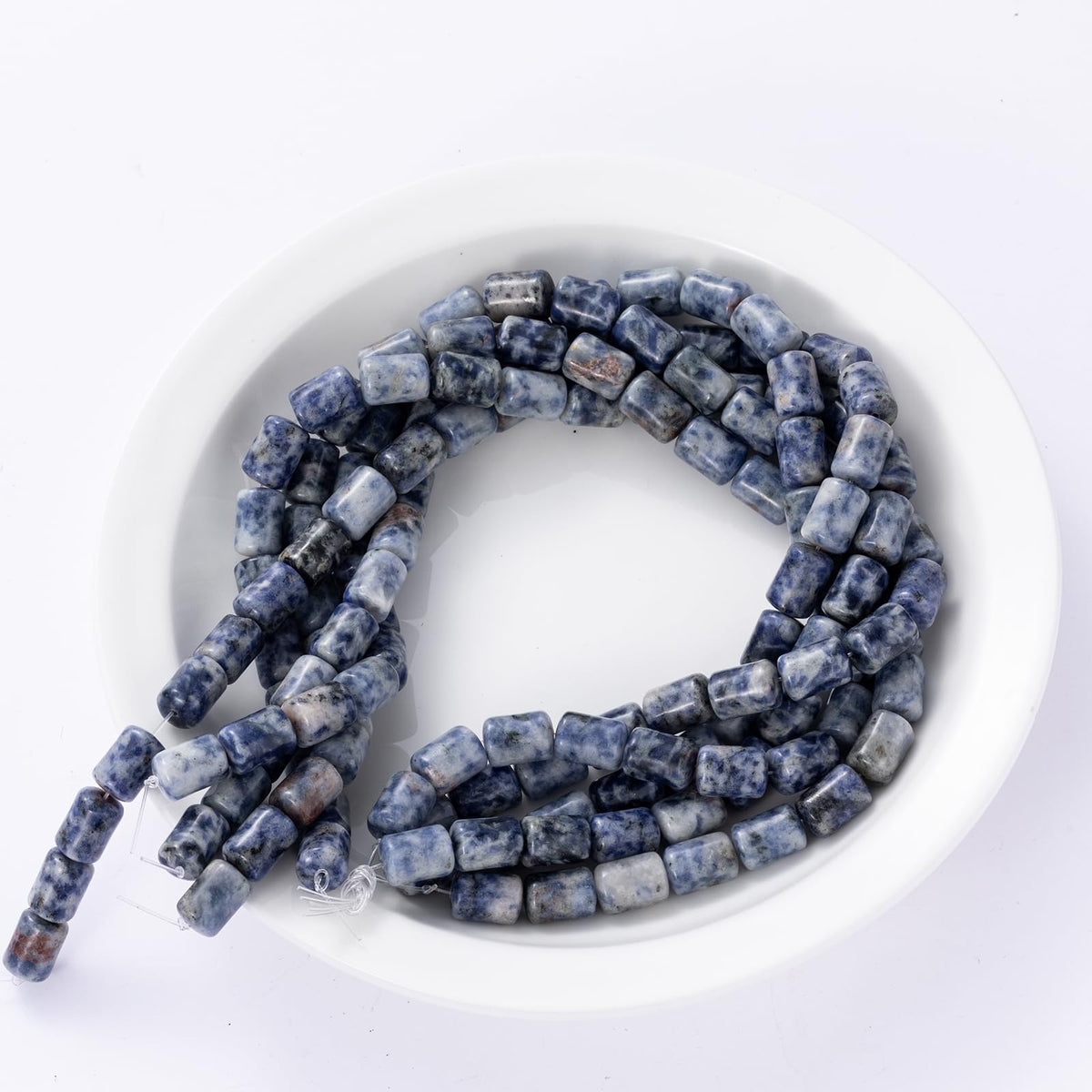 Natural Blue Sodalite Cylinder Tube Beads 10x14mm 38cm/str Loose Semi Gemstone Stone Beads for Making Bracelets Necklace