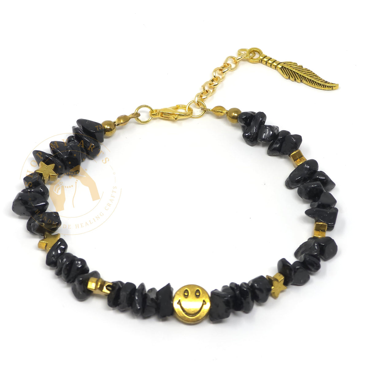 Shop My Arts Black Tourmaline Bracelet for Women - Birthday Gifts for Women Mom with Authentic Crystals and Healing Stones
